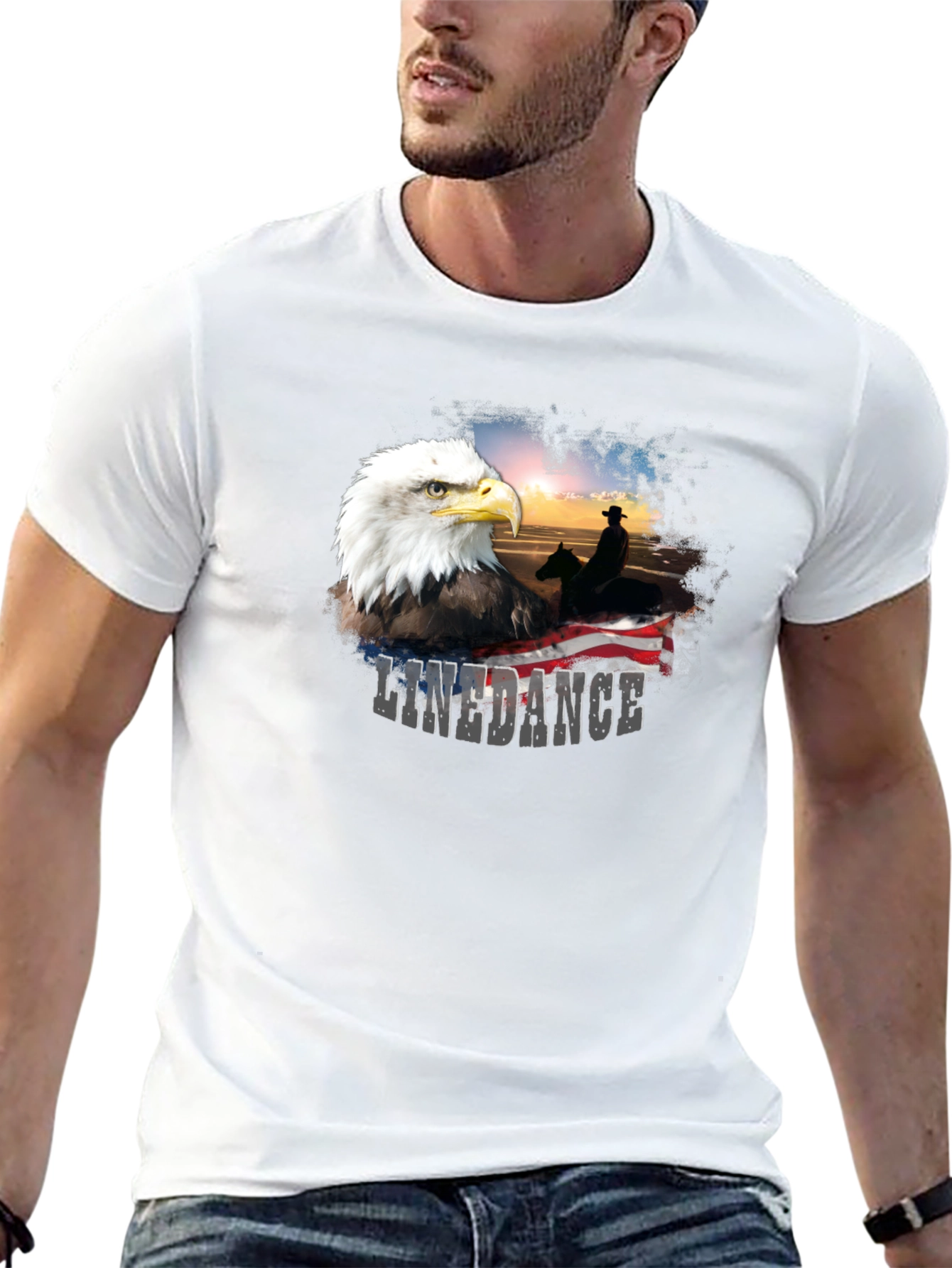 Eagle Line Dance Graphic Tee - Country Style