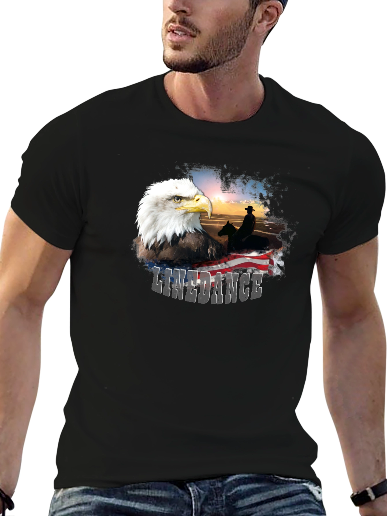 Eagle Line Dance Graphic Tee - Country Style