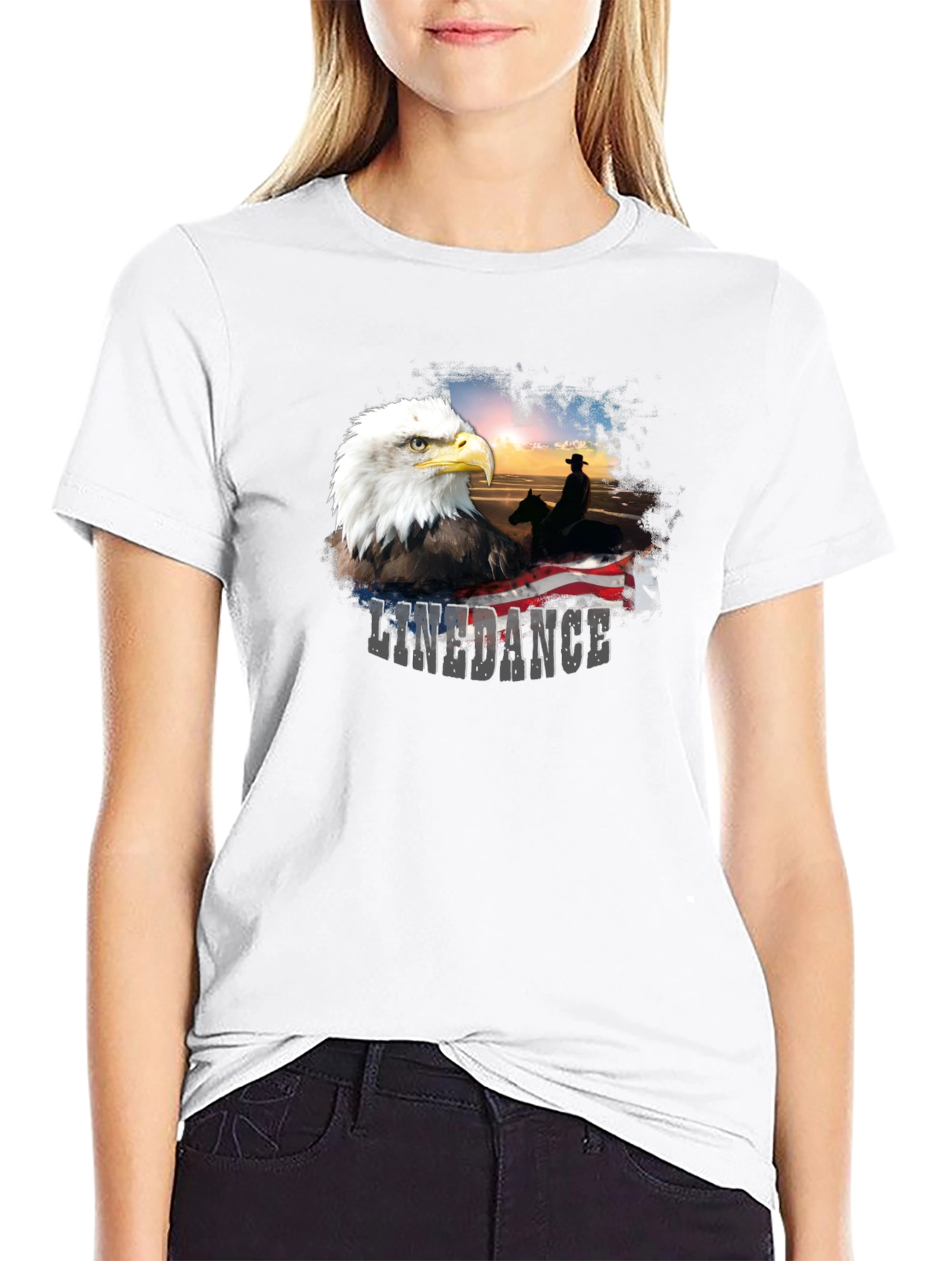 Eagle Line Dance Graphic Tee - Country Style