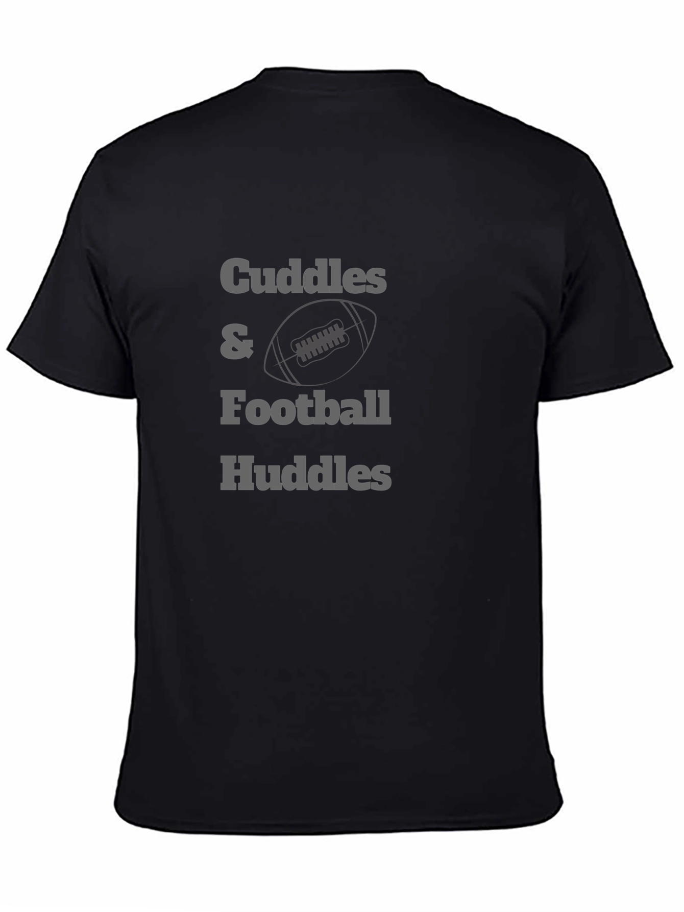 Cuddles & Football Huddles Black T-Shirt
