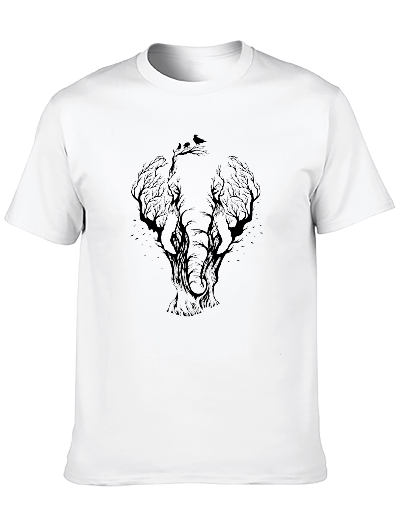 Elephant Tree Graphic Black T-Shirt