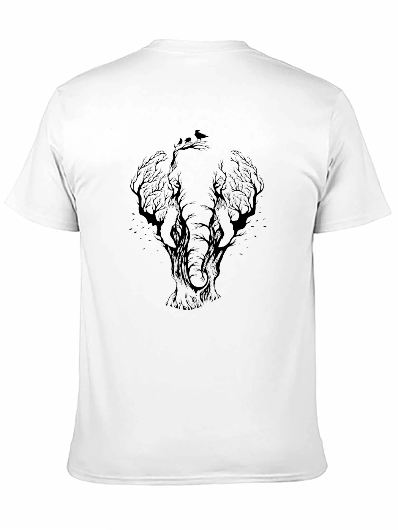 Elephant Tree Graphic Black T-Shirt