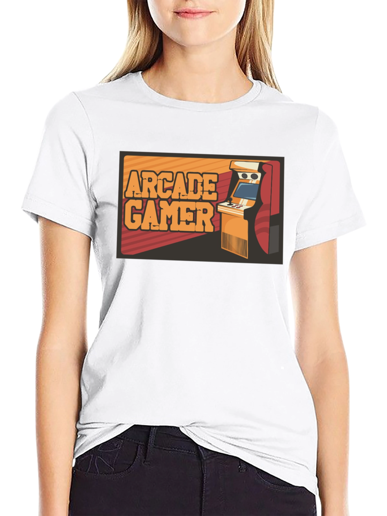 Arcade Gamer Black T-Shirt - Retro Gaming Style