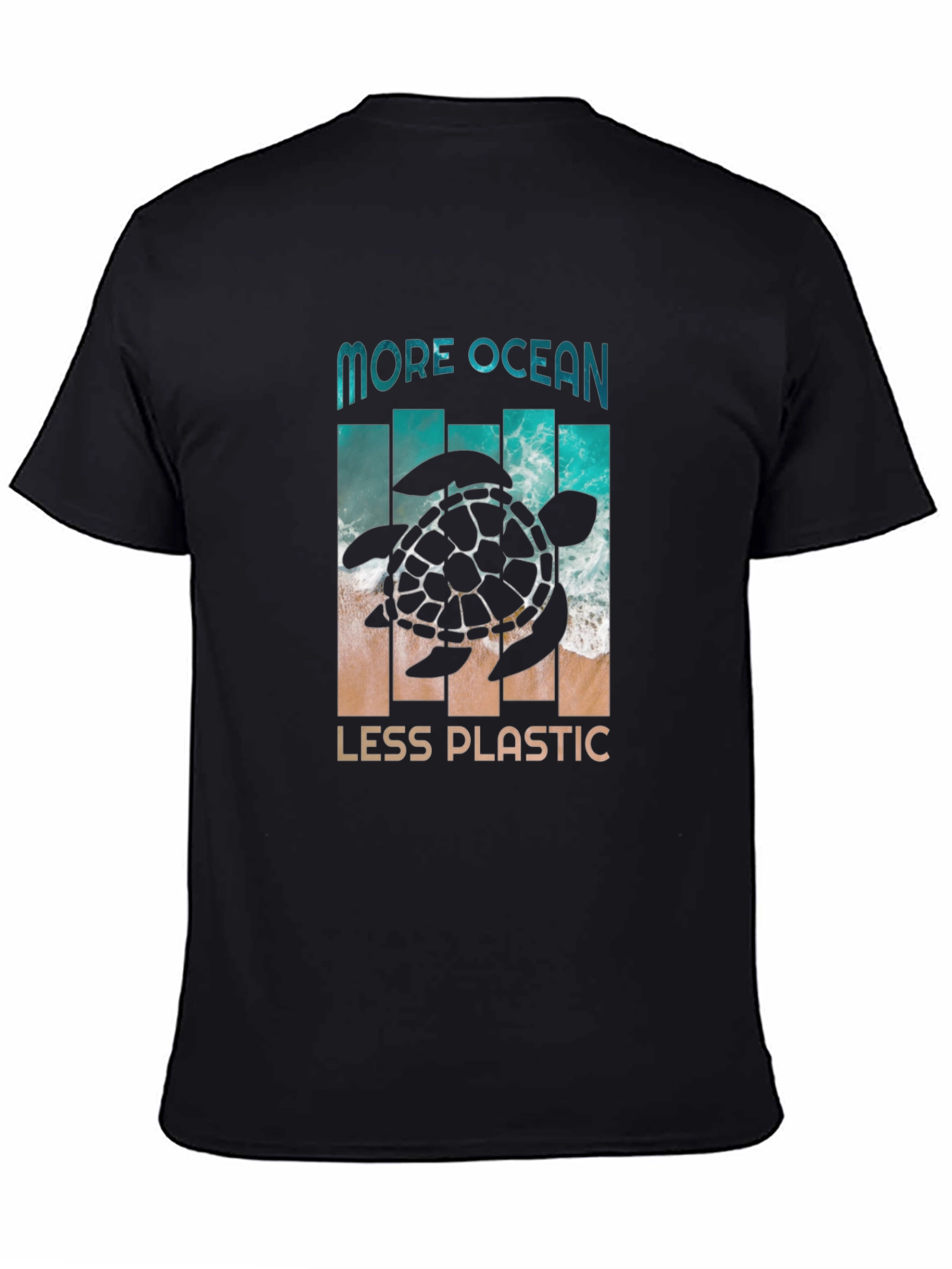 More Ocean Less Plastic Turtle Graphic Tee