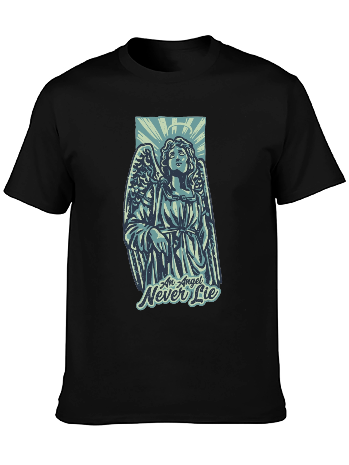 Angel Never Lie Graphic T-Shirt - Unisex Black Tee