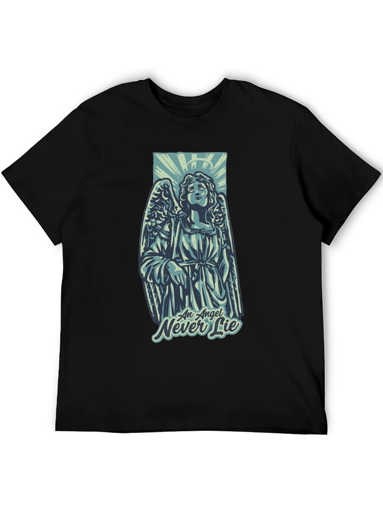 Angel Never Lie Graphic T-Shirt - Unisex Black Tee