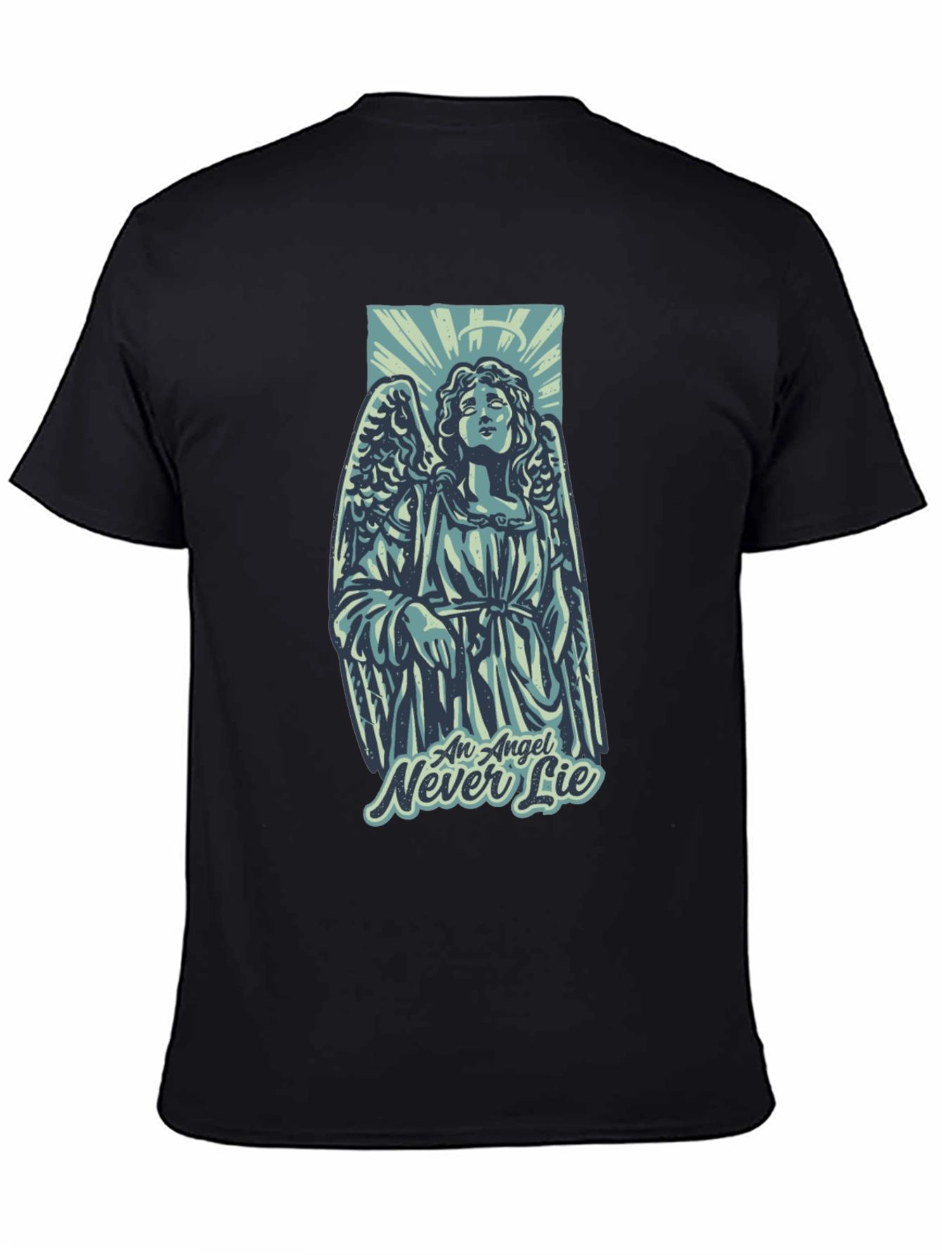 Angel Never Lie Graphic T-Shirt - Unisex Black Tee