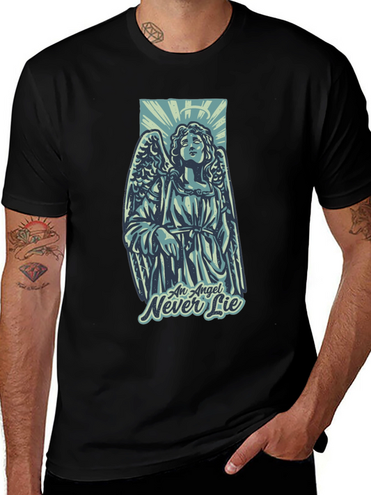 Angel Never Lie Graphic T-Shirt - Unisex Black Tee