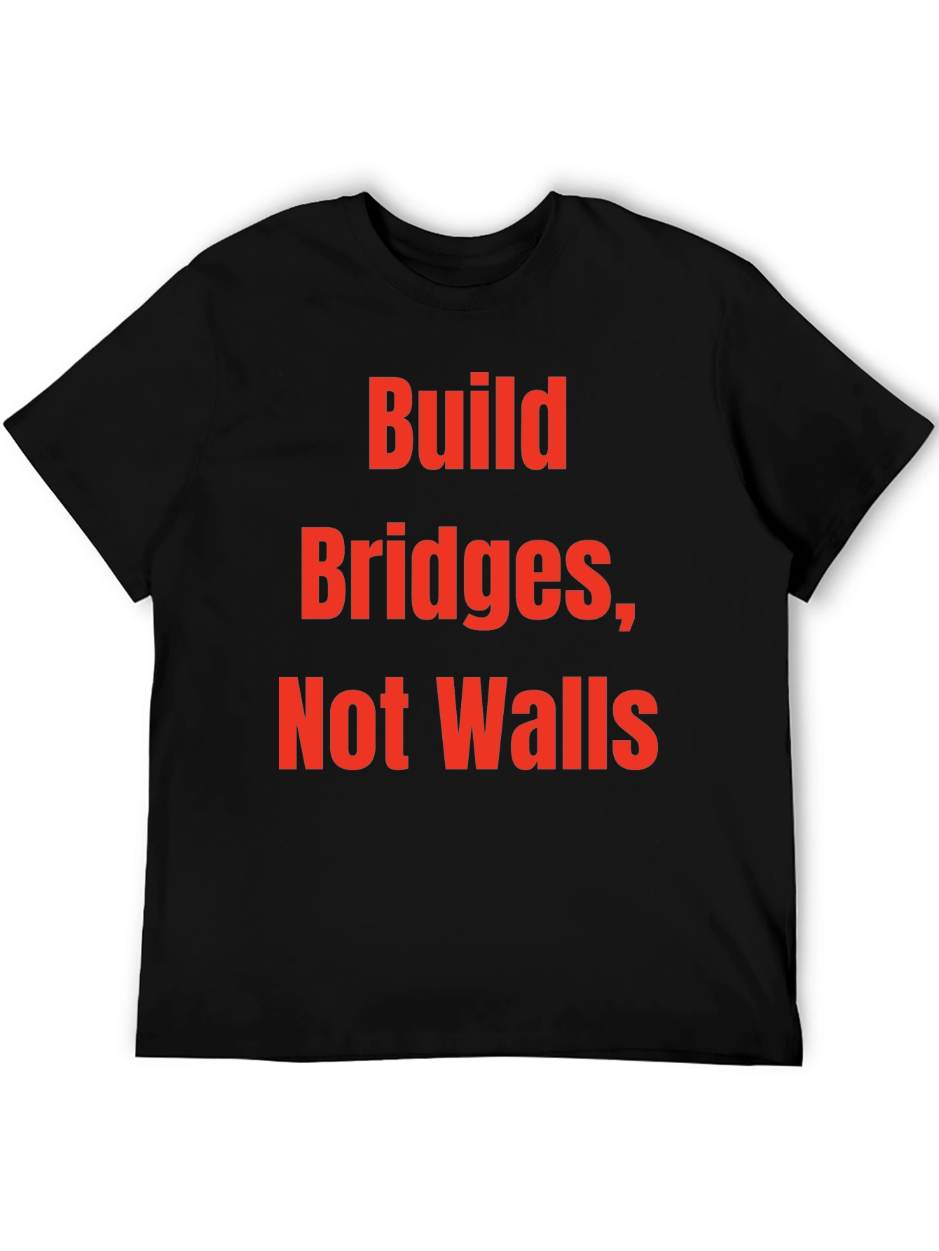 Build Bridges Not Walls Graphic Tee - Black
