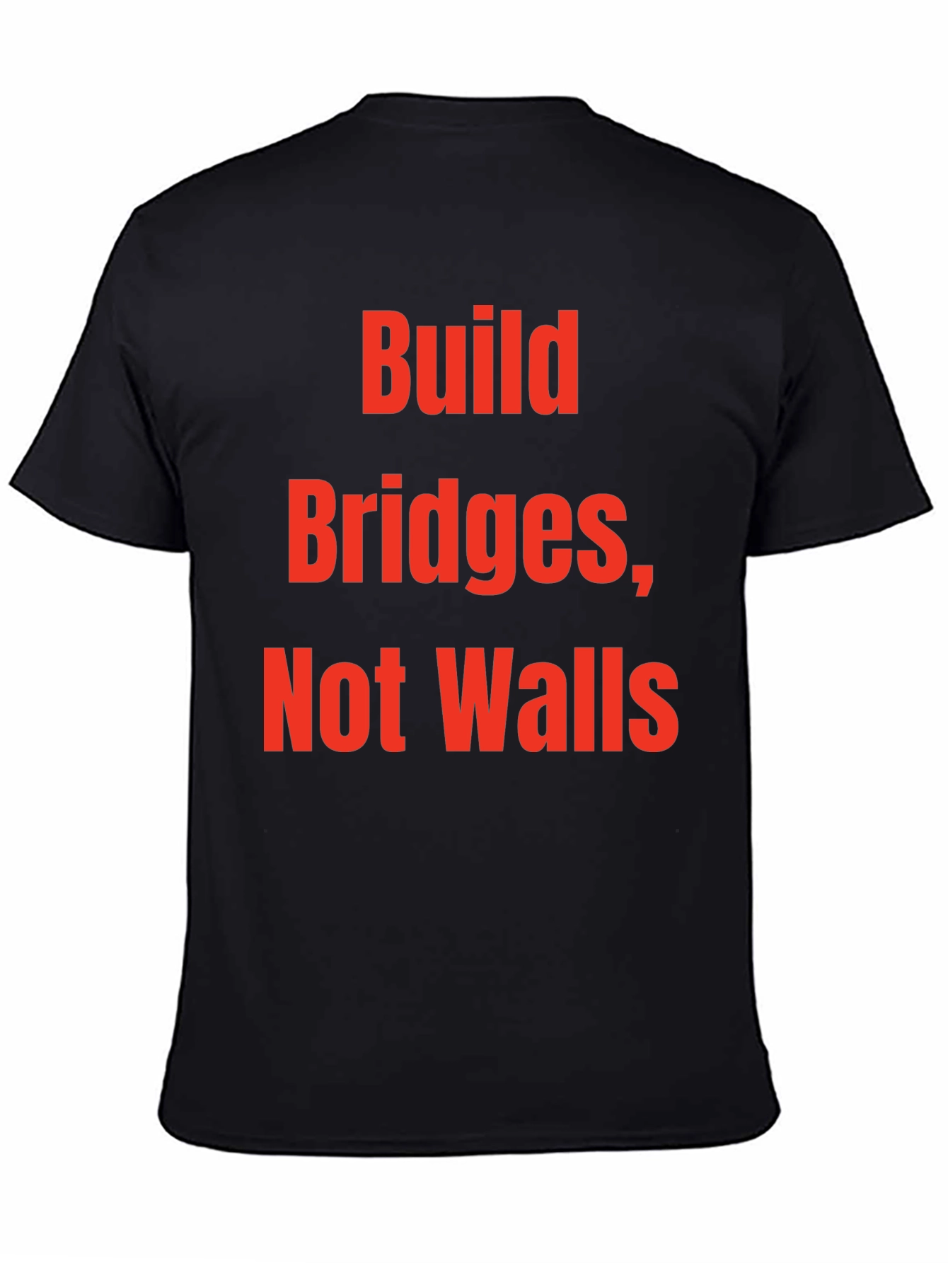Build Bridges Not Walls Graphic Tee - Black