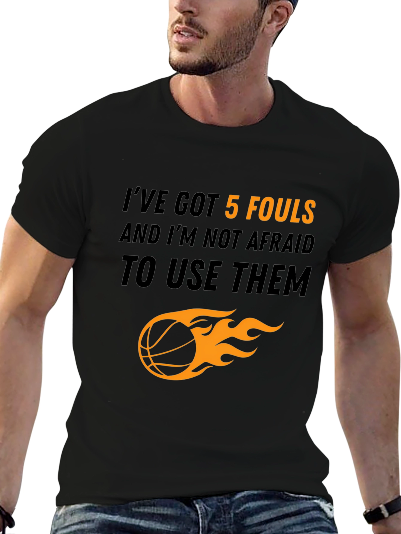 Basketball Player Graphic Tee - 5 Fouls