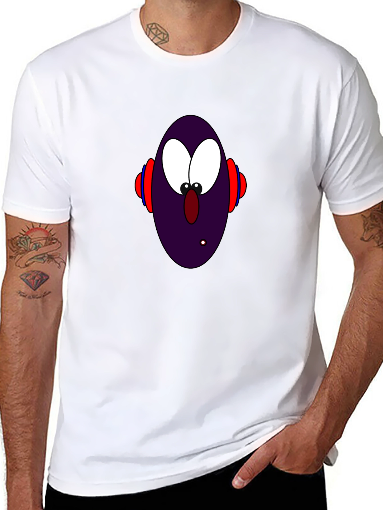 Cartoon Character Graphic Black T-Shirt