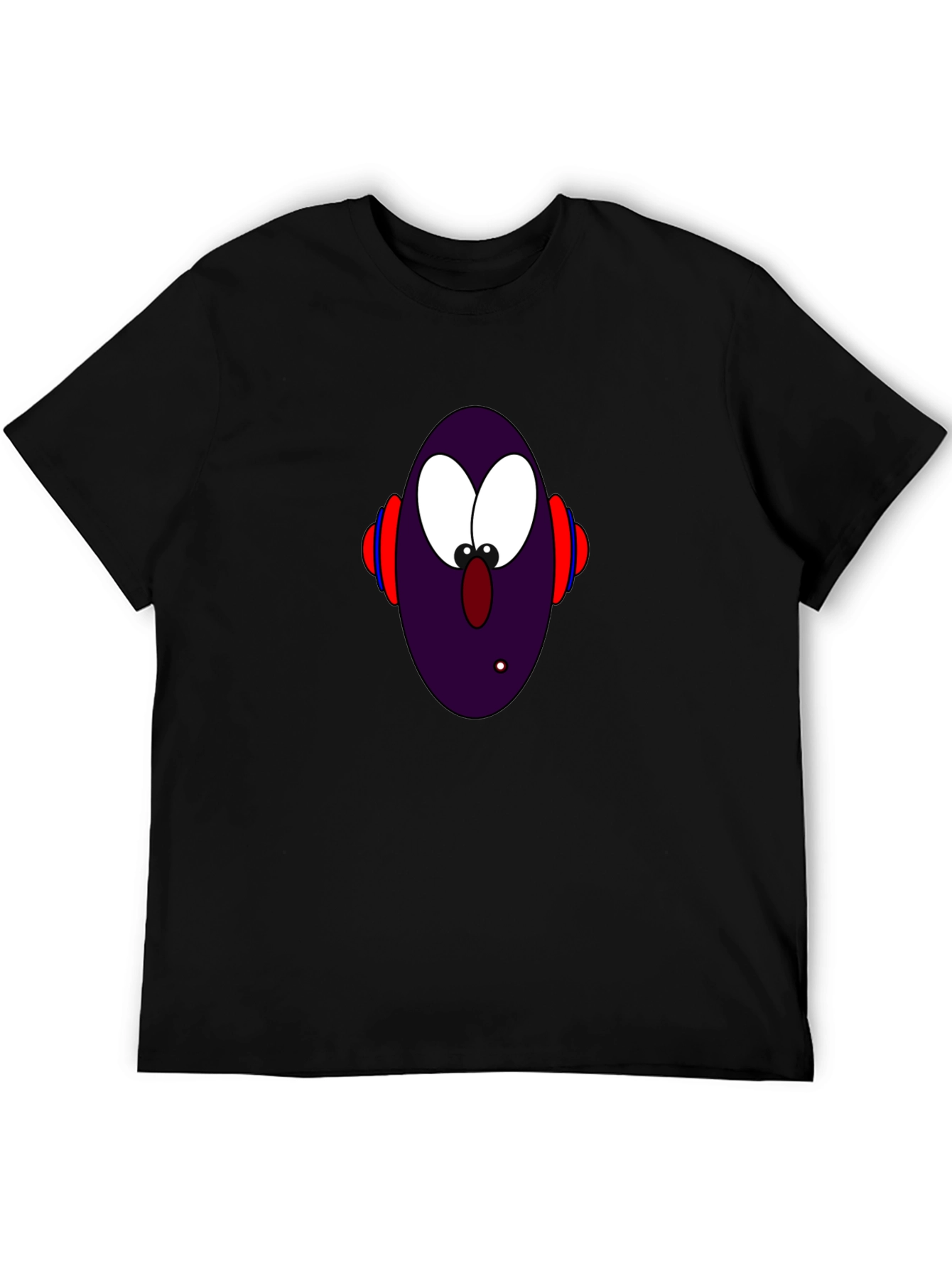 Cartoon Character Graphic Black T-Shirt