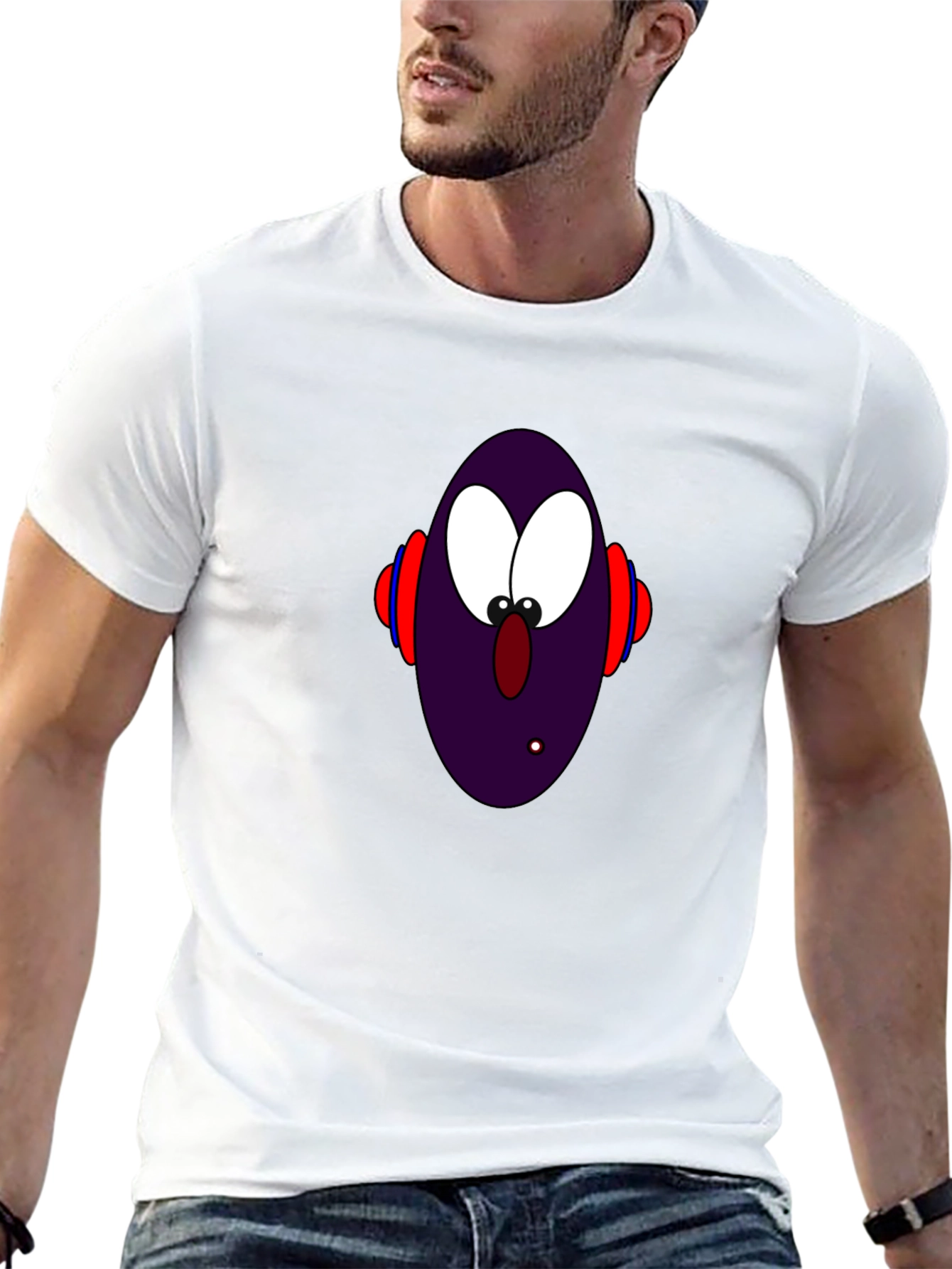 Cartoon Character Graphic Black T-Shirt