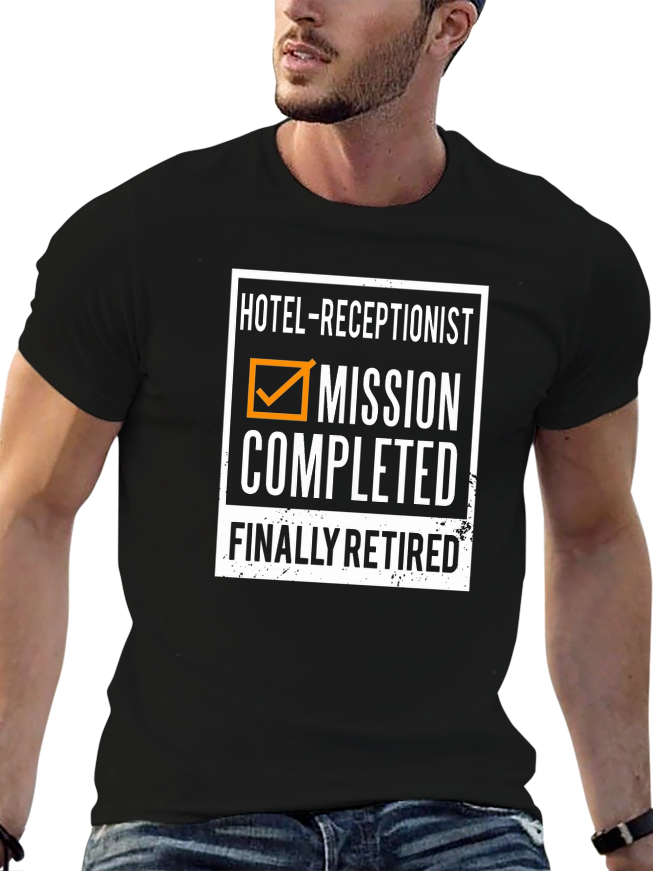 Hotel Receptionist Retirement T-Shirt: Mission Completed Finally Retired!