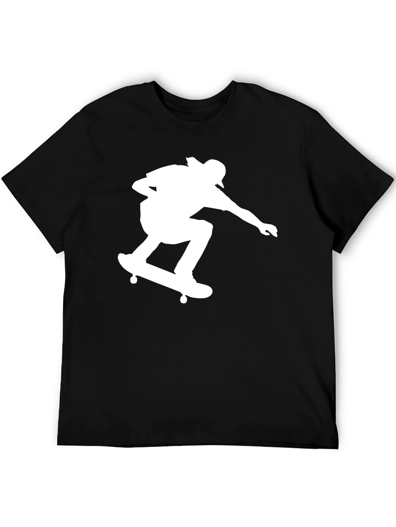Skateboarding Silhouette Graphic T-Shirt - Casual Wear