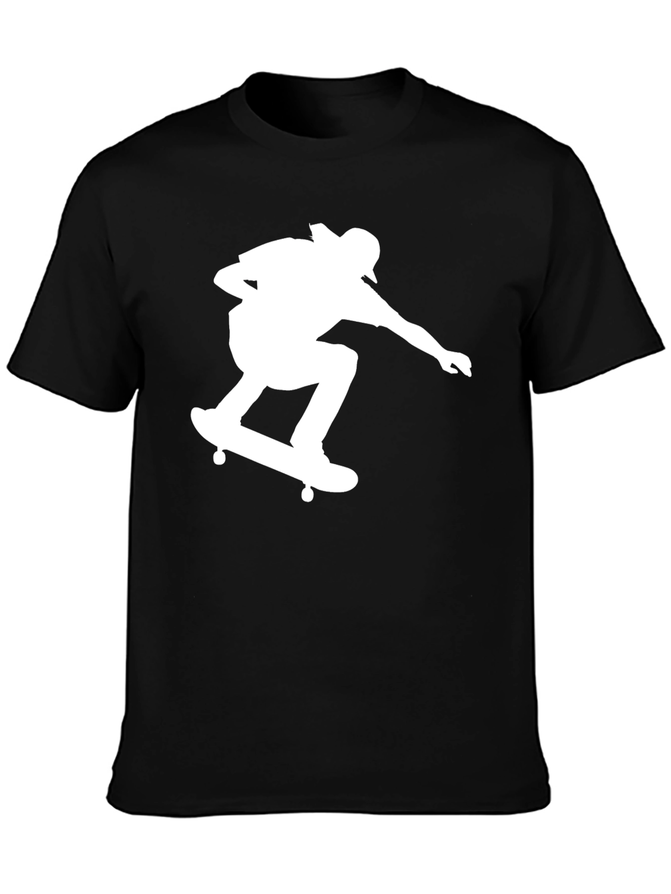 Skateboarding Silhouette Graphic T-Shirt - Casual Wear