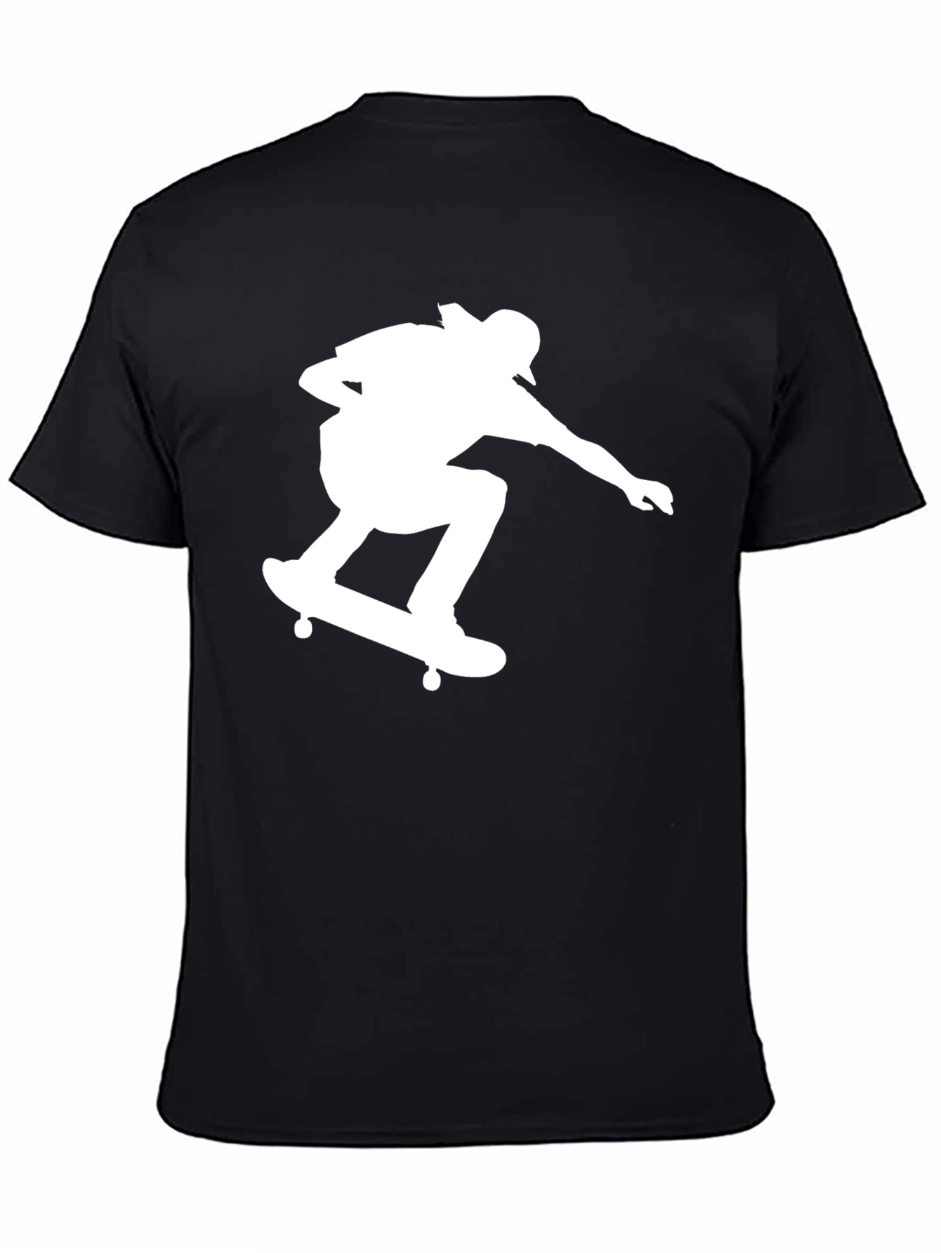 Skateboarding Silhouette Graphic T-Shirt - Casual Wear