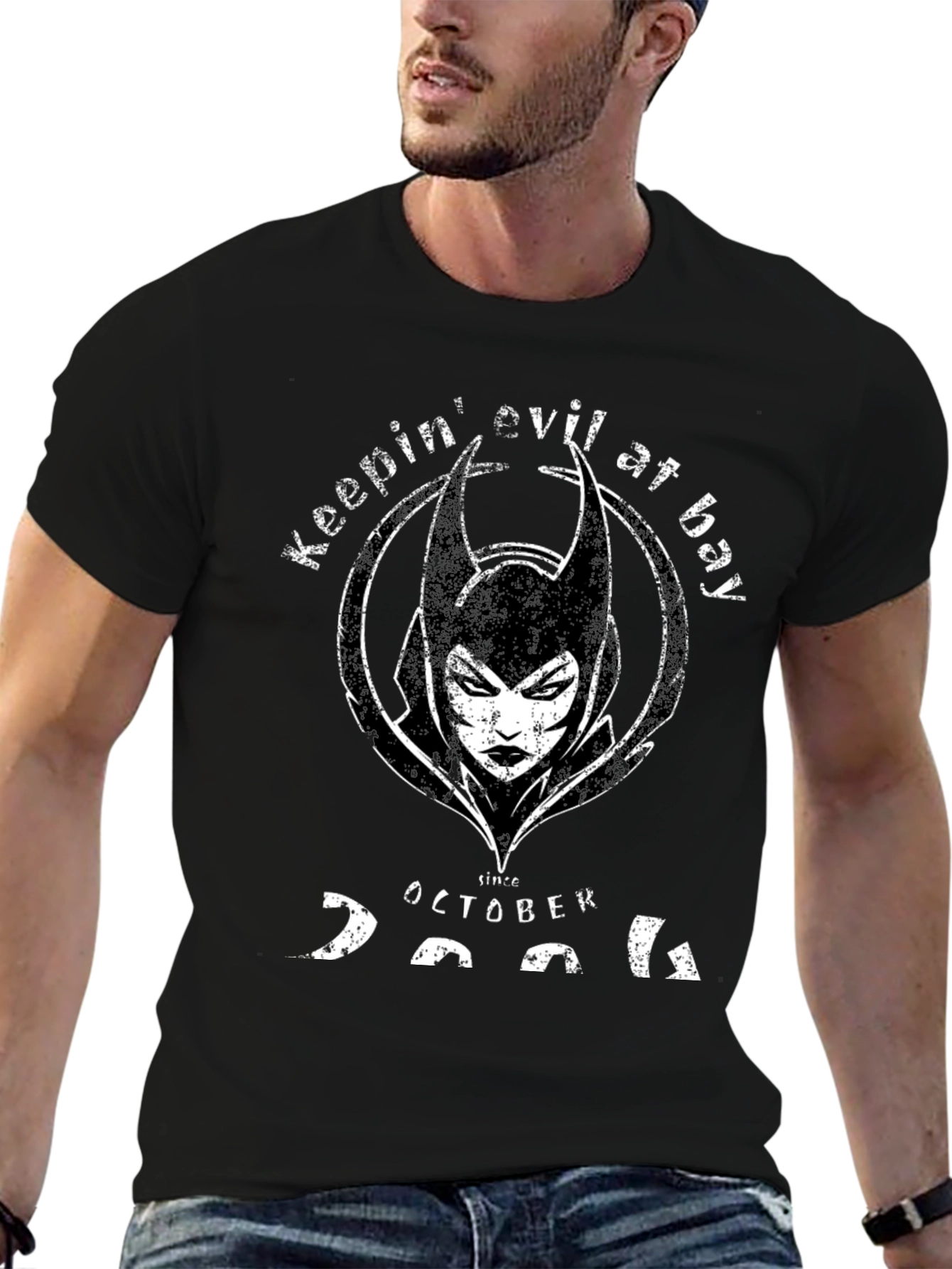 Keepin Evil at Bay Black T-Shirt