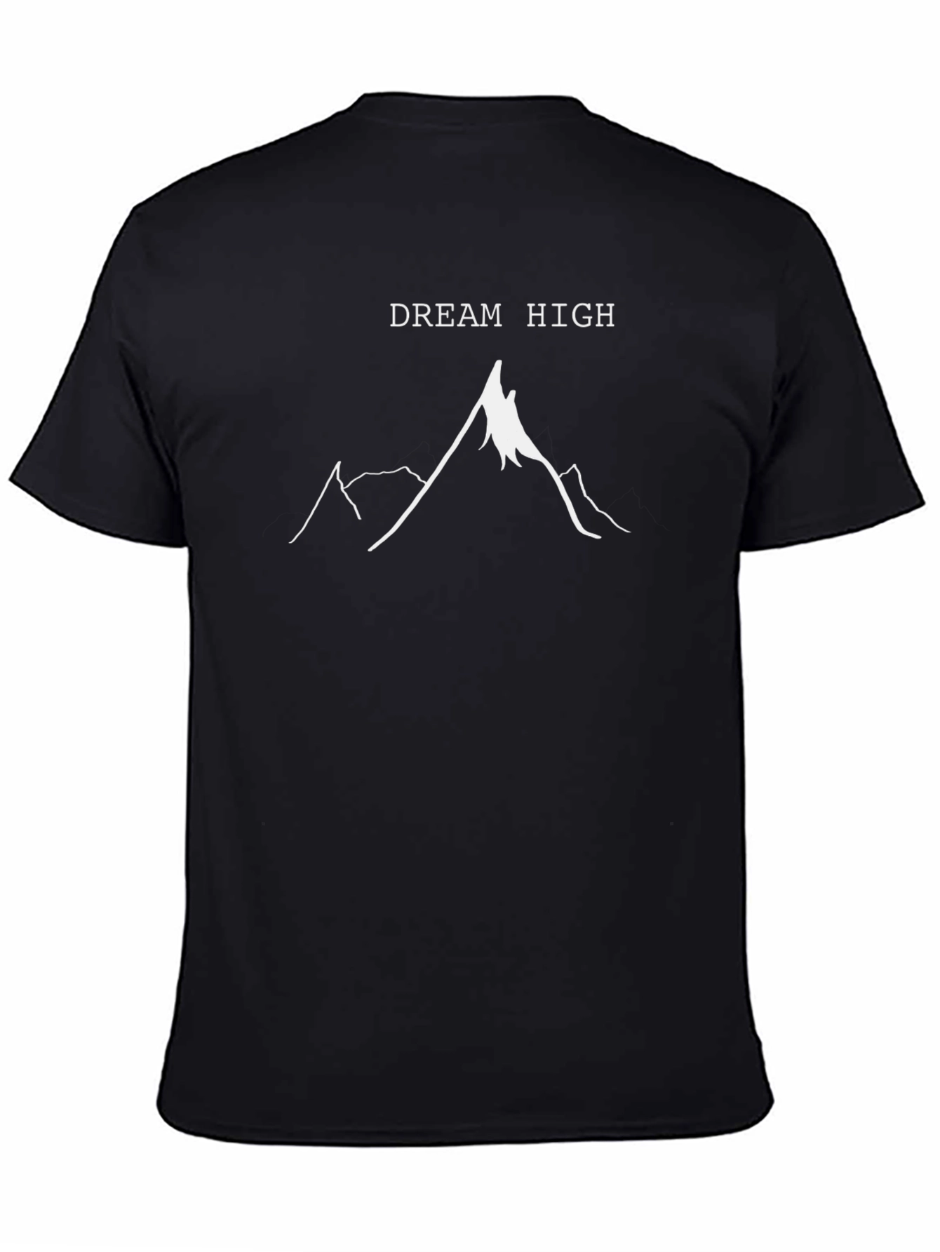 Dream High Mountain Graphic Tee - Stylish Black T-Shirt