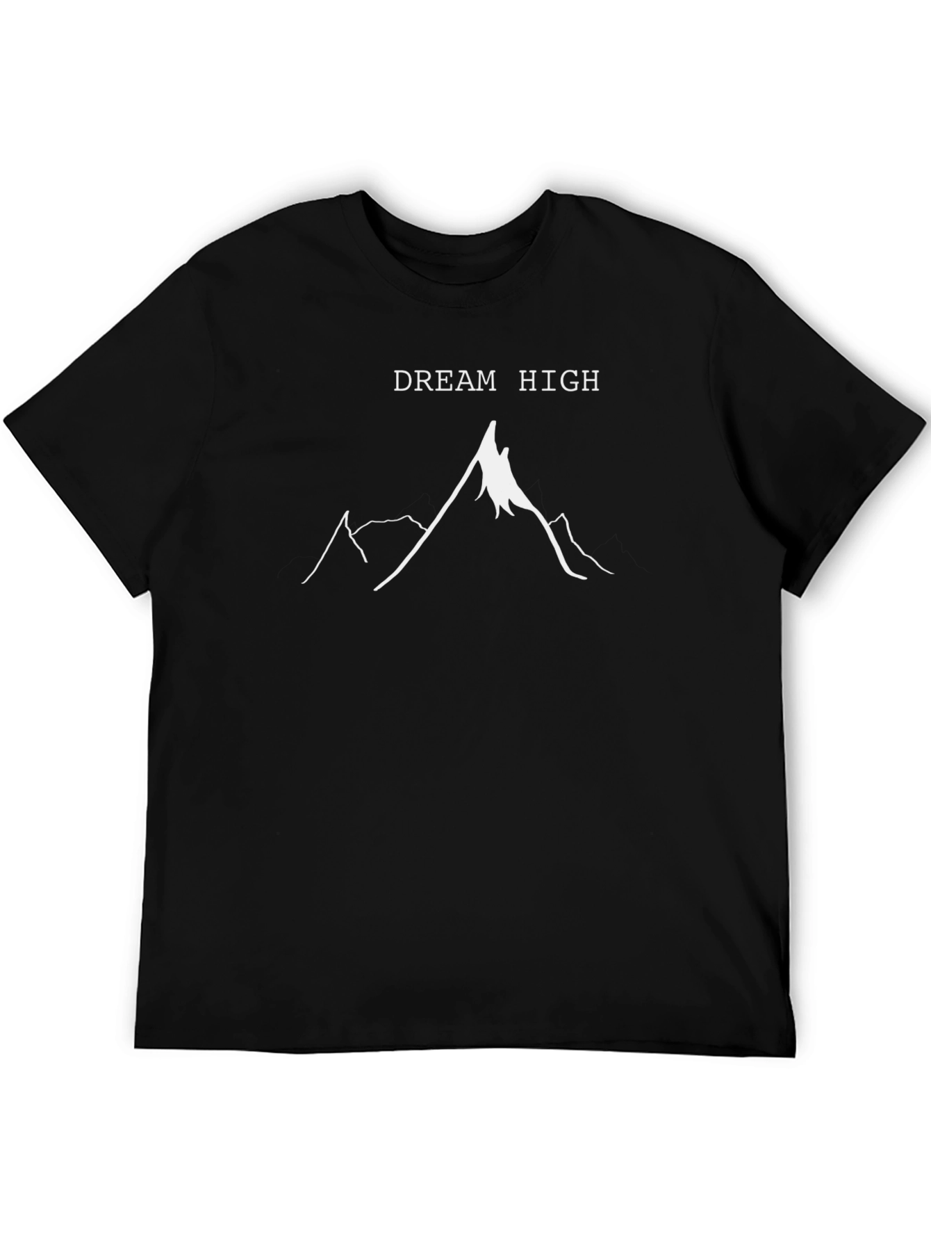 Dream High Mountain Graphic Tee - Stylish Black T-Shirt