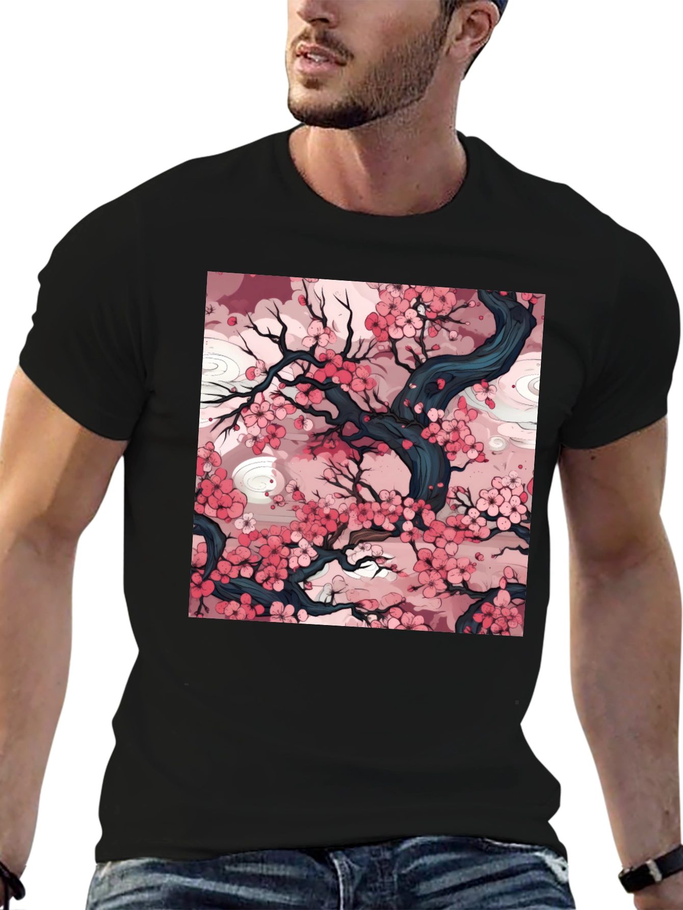 Cherry Blossom Art Tee - Stylish Graphic T-Shirt