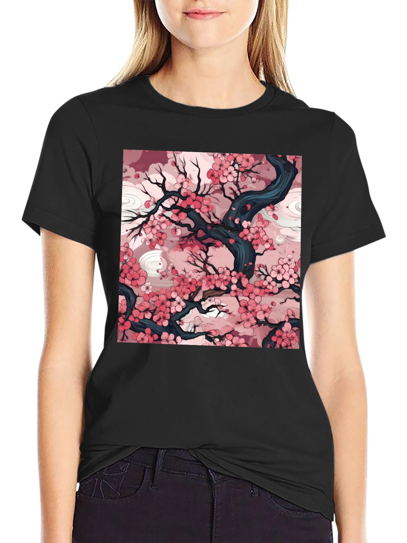 Cherry Blossom Art Tee - Stylish Graphic T-Shirt
