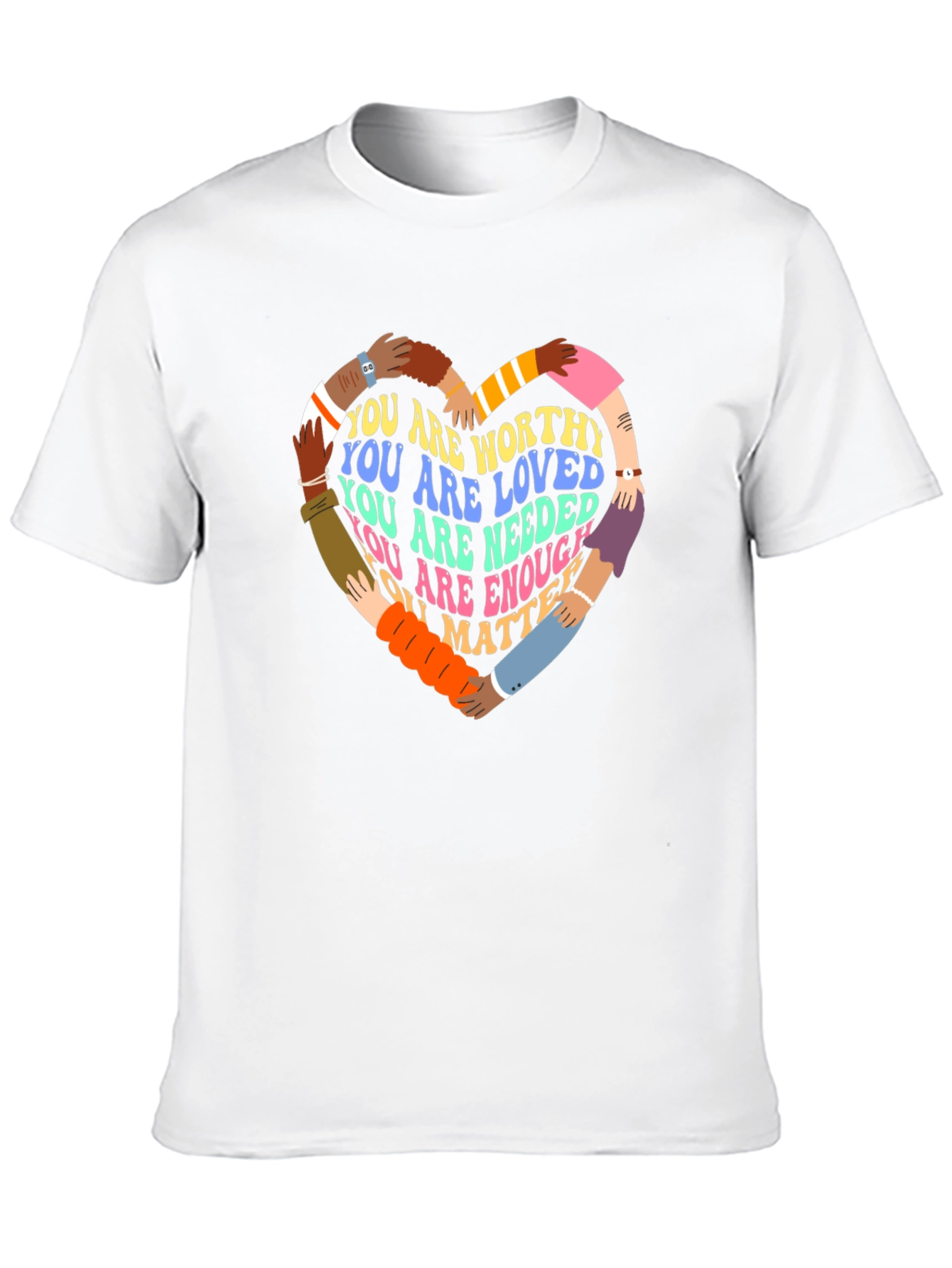 Diverse Hands Heart T-Shirt - You Matter