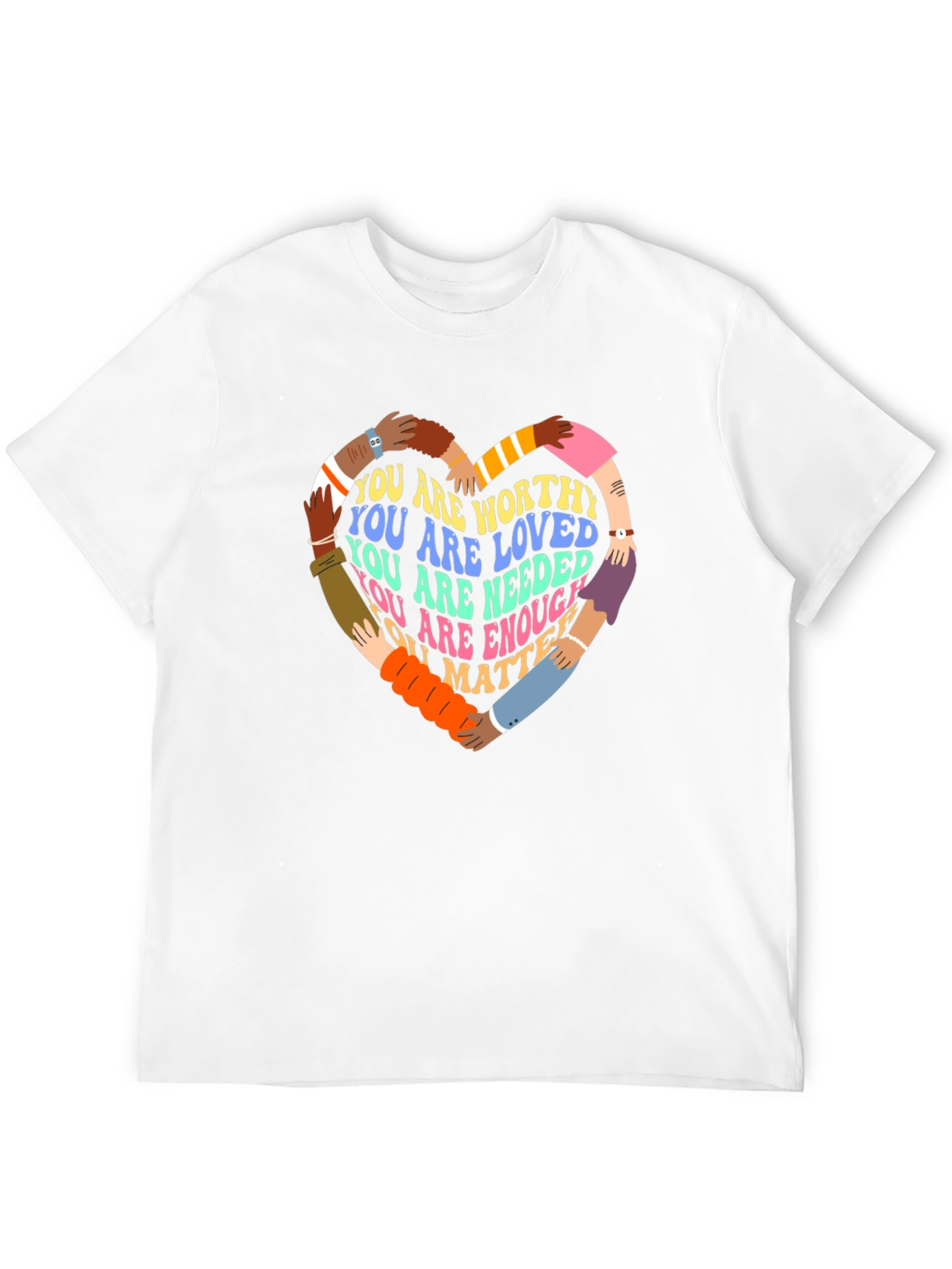 Diverse Hands Heart T-Shirt - You Matter