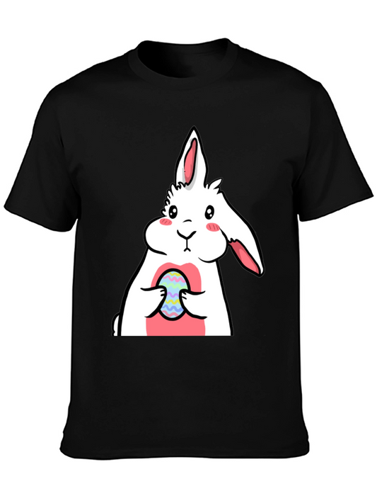 Cute Bunny Easter Egg T-Shirt - Black
