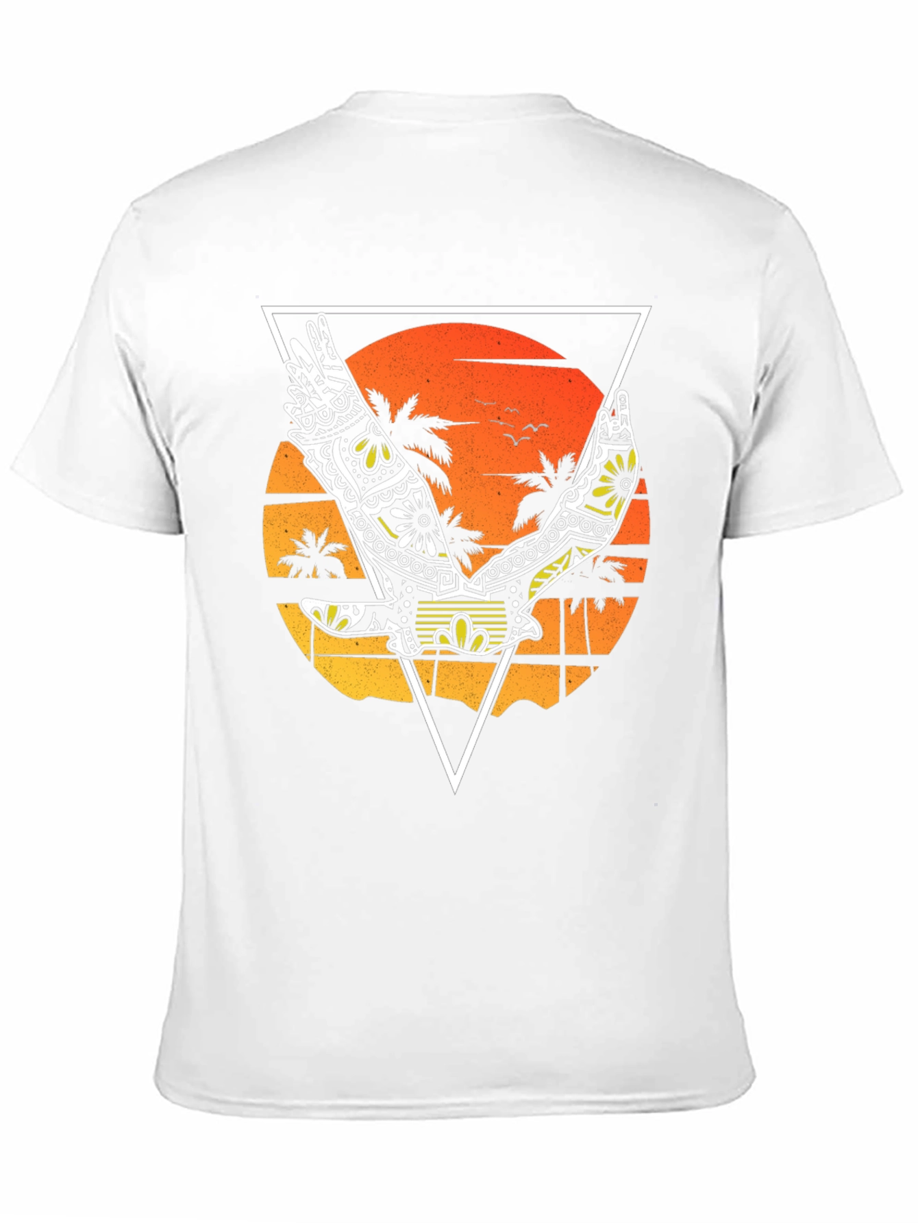 Tropical Bird Graphic Tee - Black