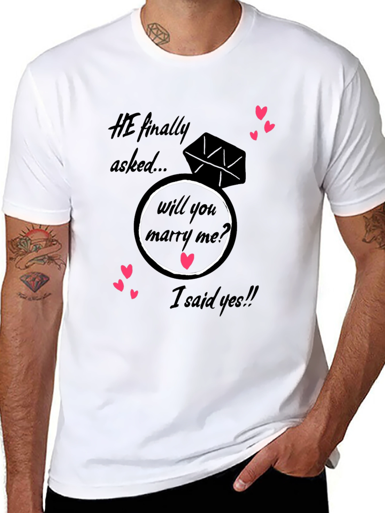 He Asked I Said Yes! Engagement T-Shirt