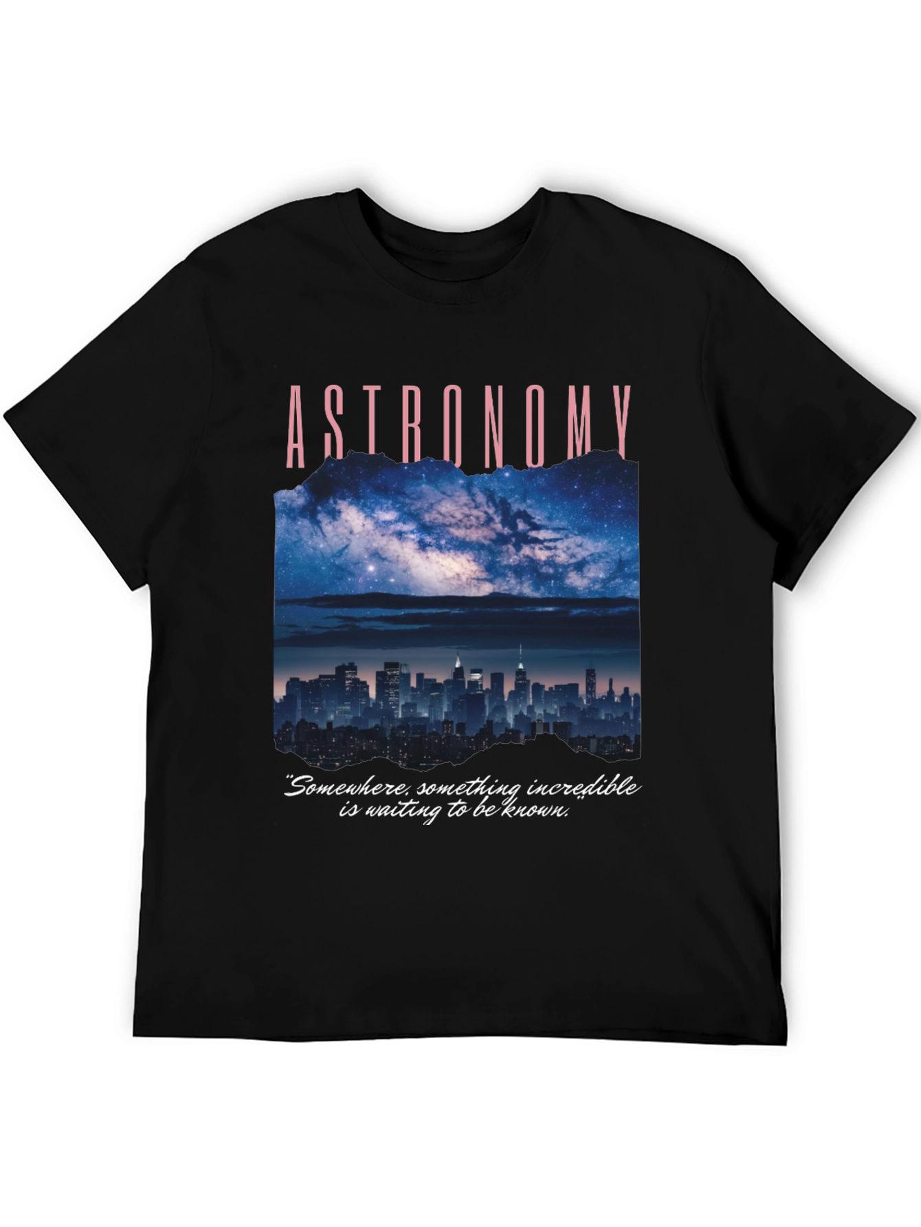 Astronomy Graphic T-Shirt - Night Sky & City