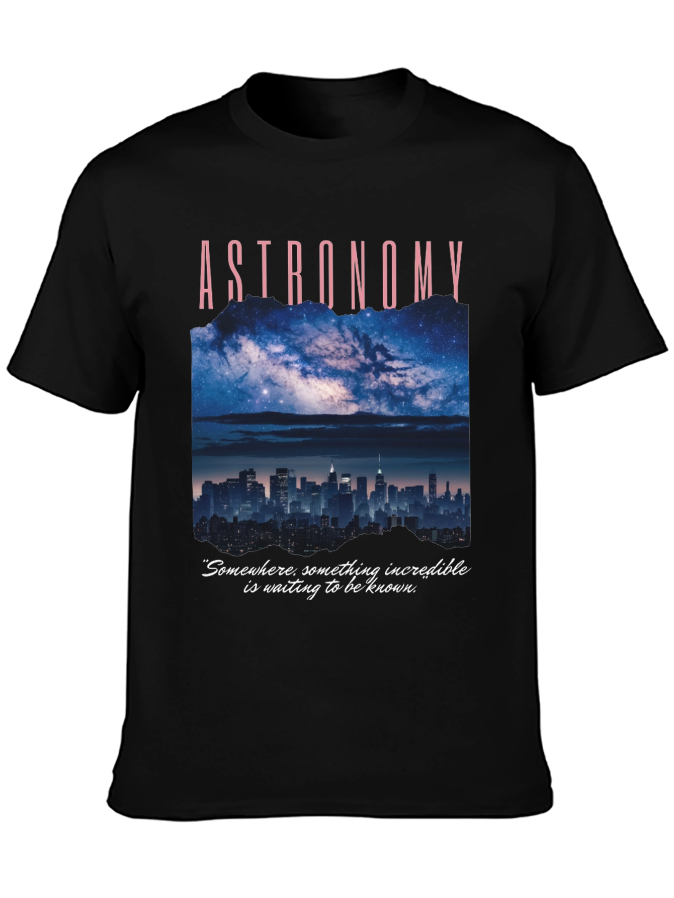 Astronomy Graphic T-Shirt - Night Sky & City