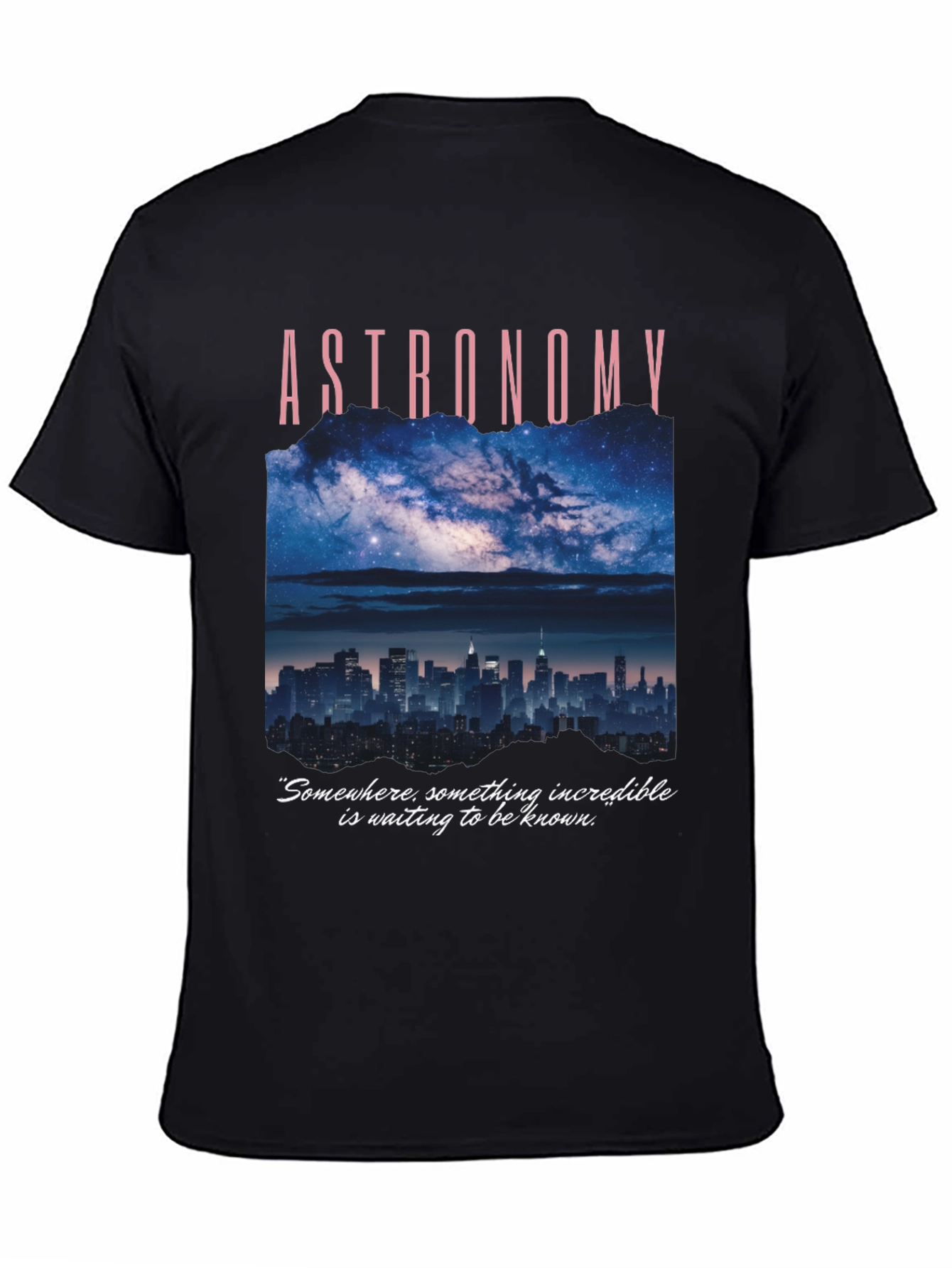 Astronomy Graphic T-Shirt - Night Sky & City