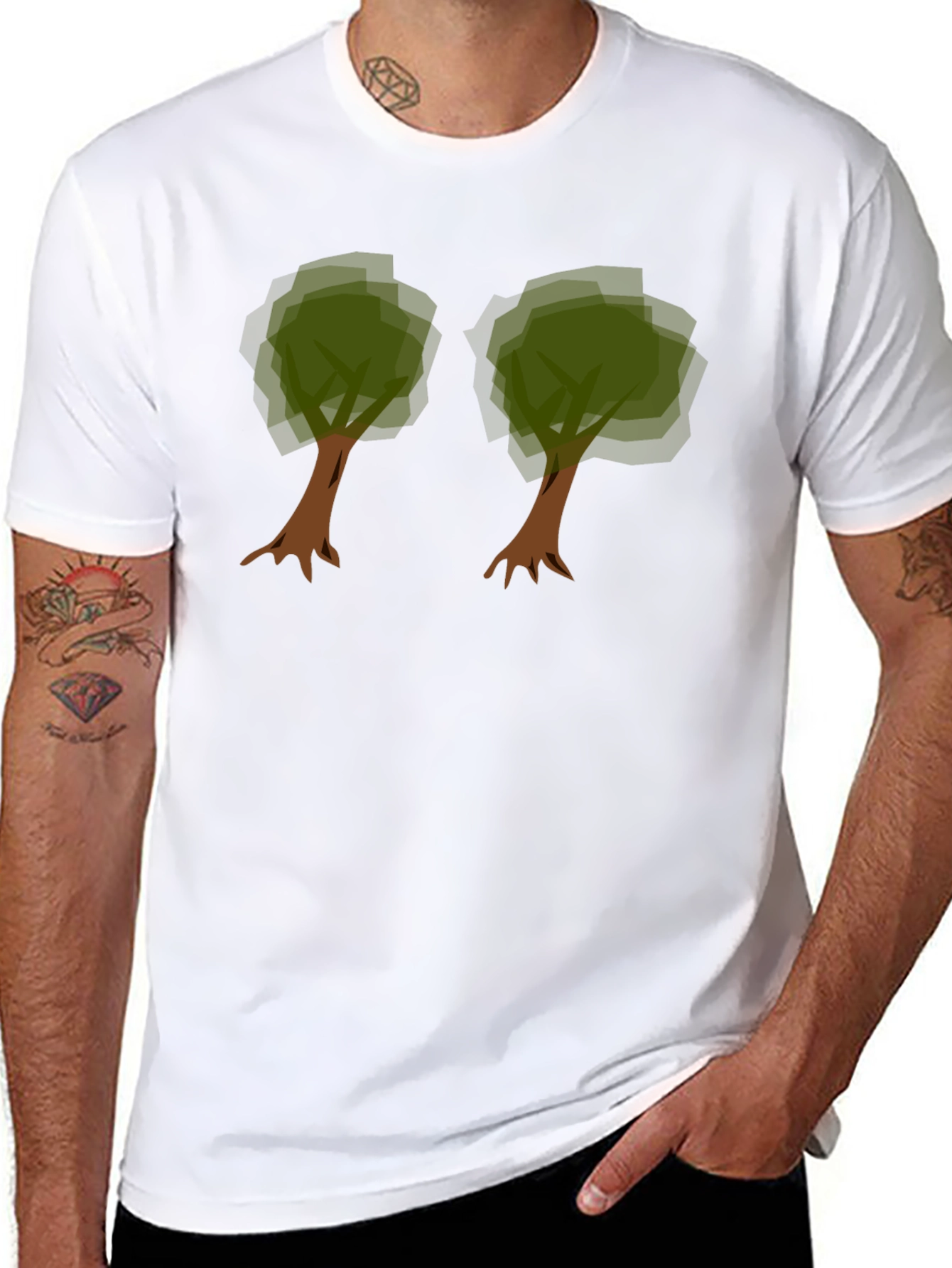Unique Tree Graphic Tee - Nature Lovers Black T-Shirt