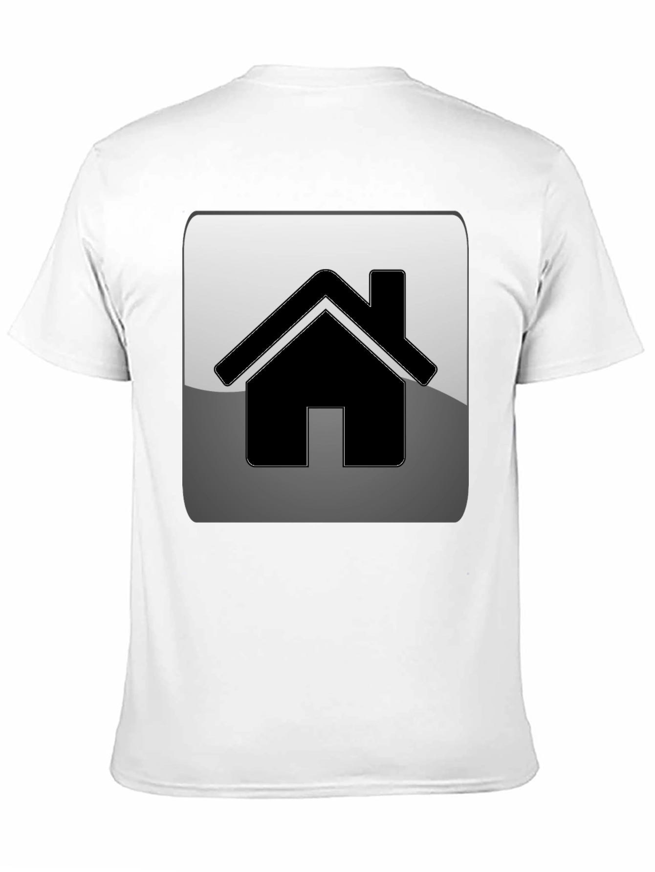 Home Icon Graphic Tee - Black Casual T-Shirt