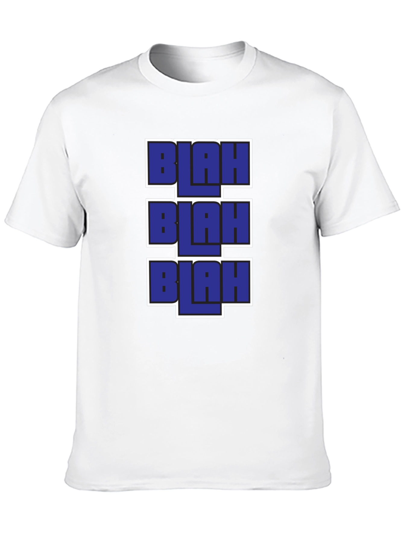 Blah Graphic Tee - Black Casual T-Shirt