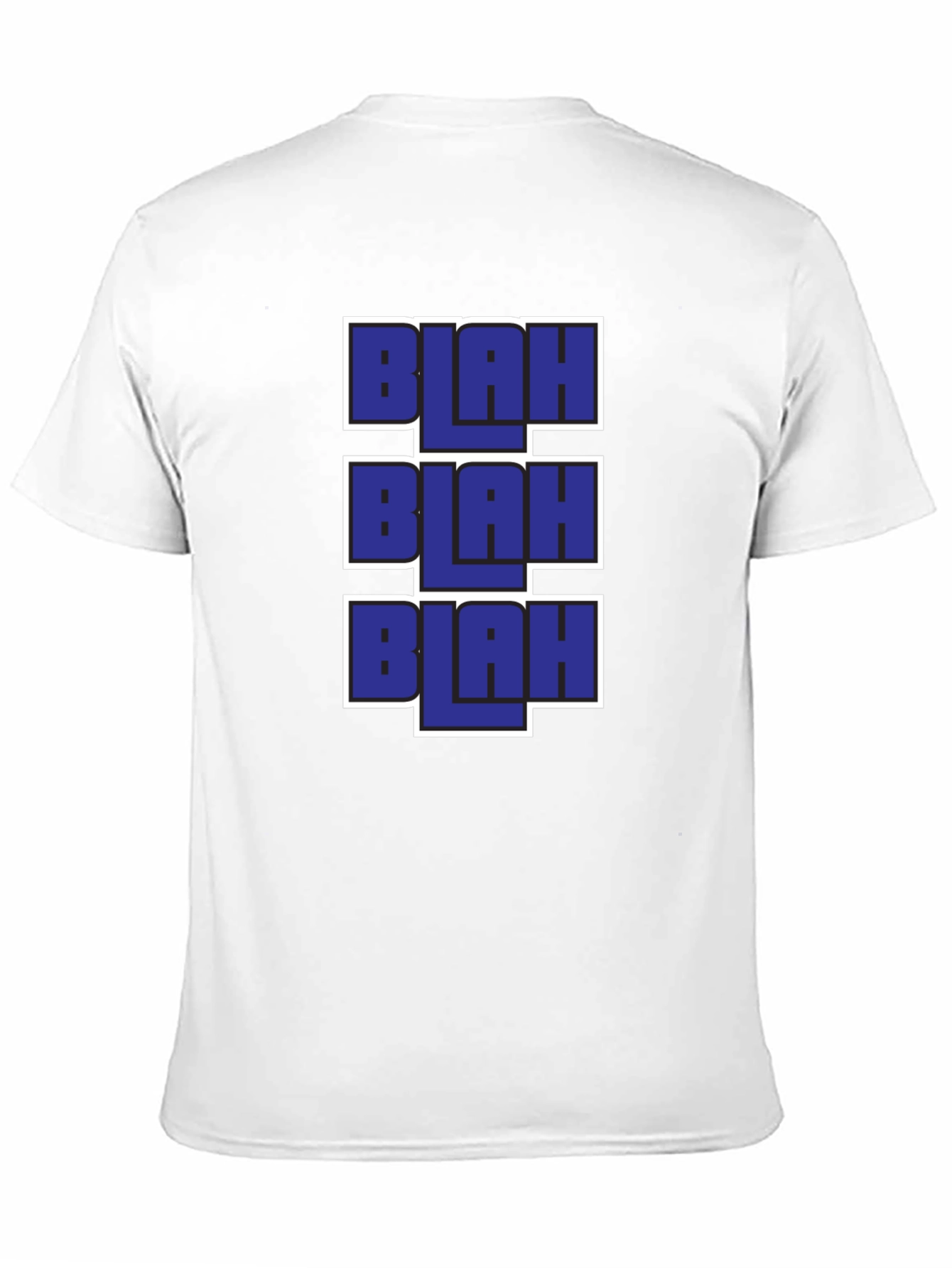 Blah Graphic Tee - Black Casual T-Shirt