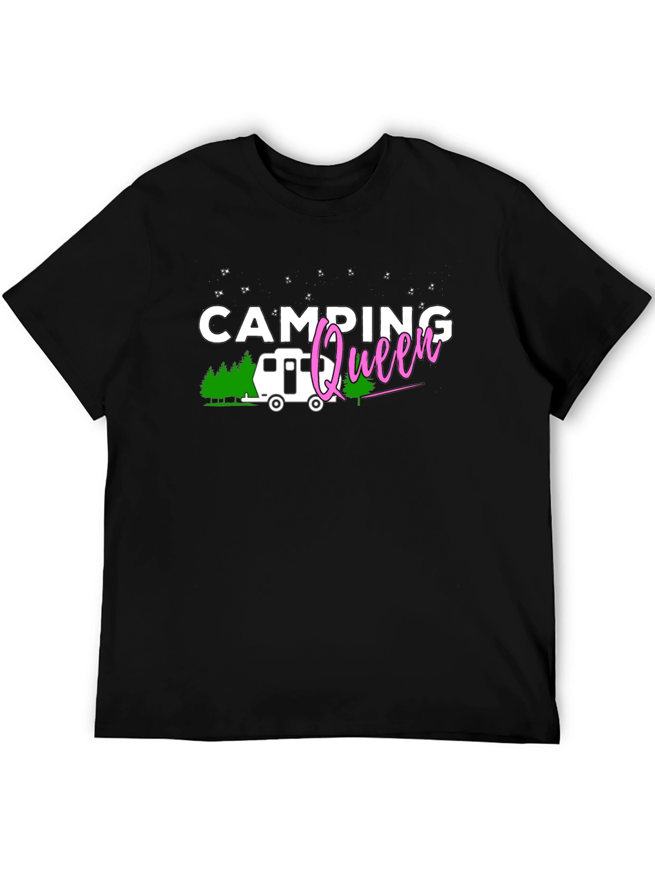 Camping Queen Black T-Shirt