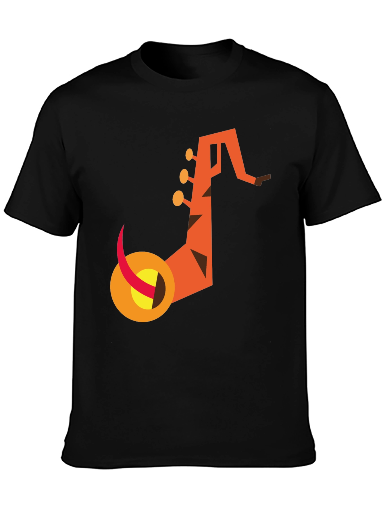 Abstract Saxophone Graphic Tee - Modern Music Lovers Shirt