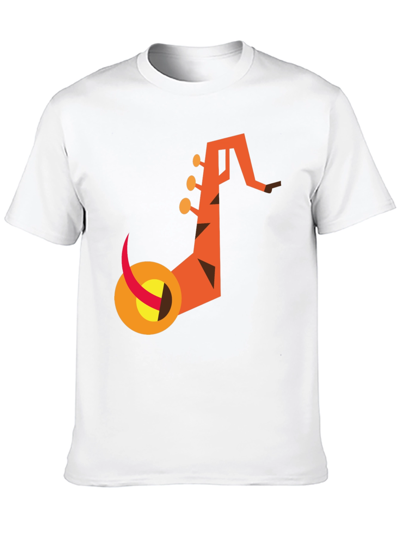 Abstract Saxophone Graphic Tee - Modern Music Lovers Shirt