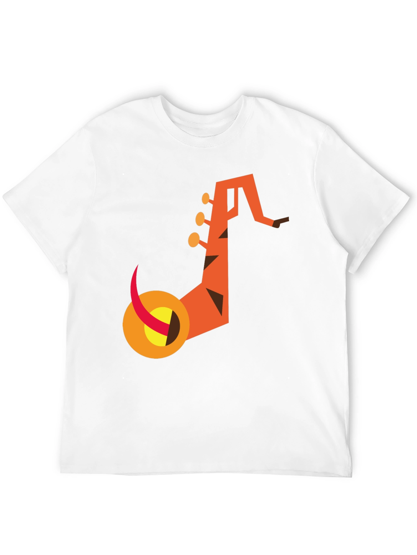 Abstract Saxophone Graphic Tee - Modern Music Lovers Shirt