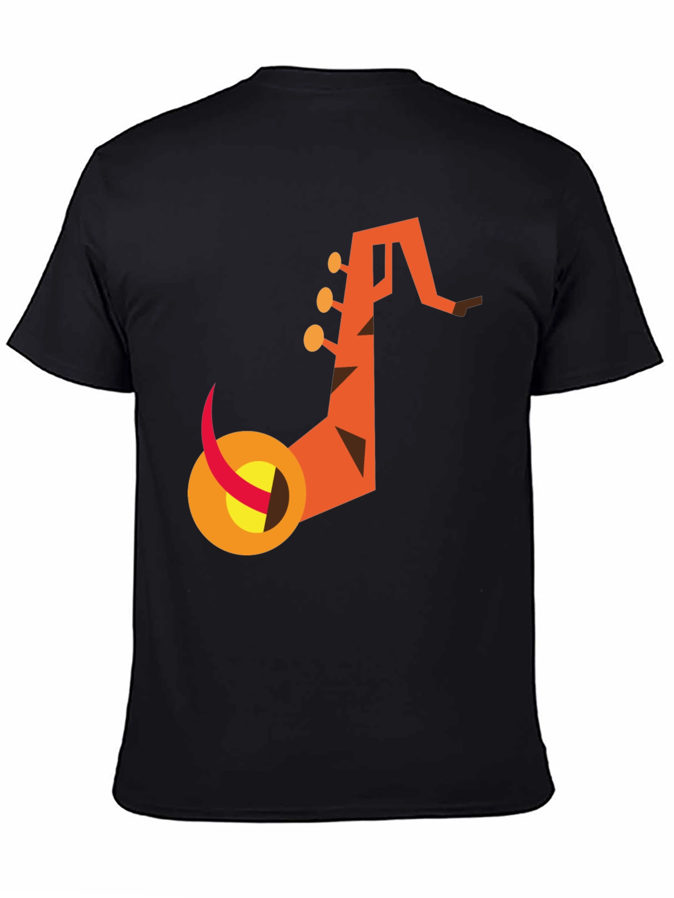 Abstract Saxophone Graphic Tee - Modern Music Lovers Shirt