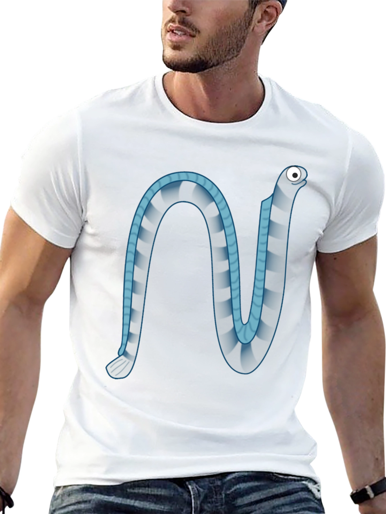 Cartoon Snake Graphic T-Shirt