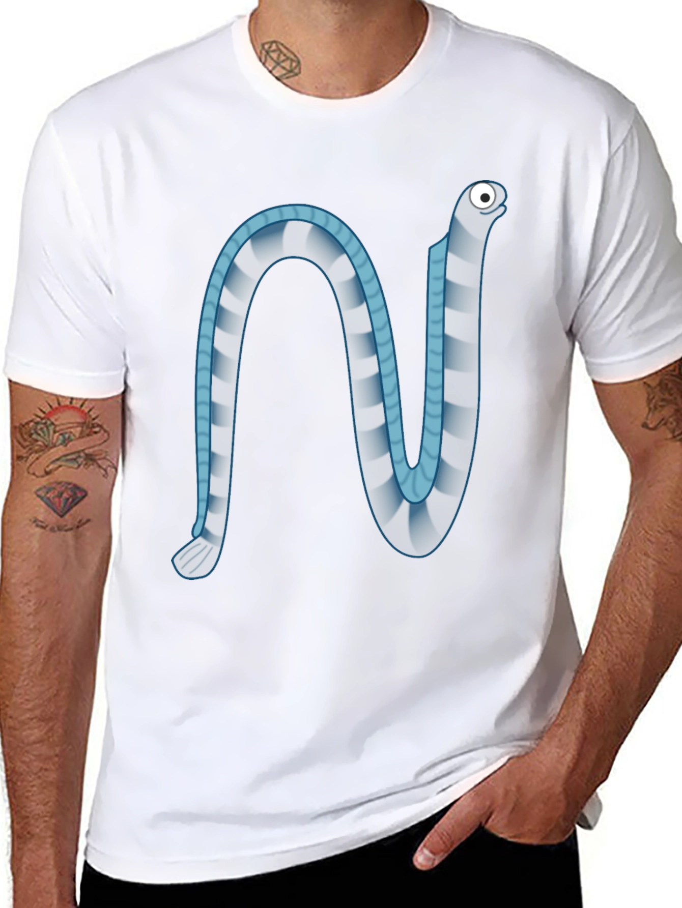 Cartoon Snake Graphic T-Shirt