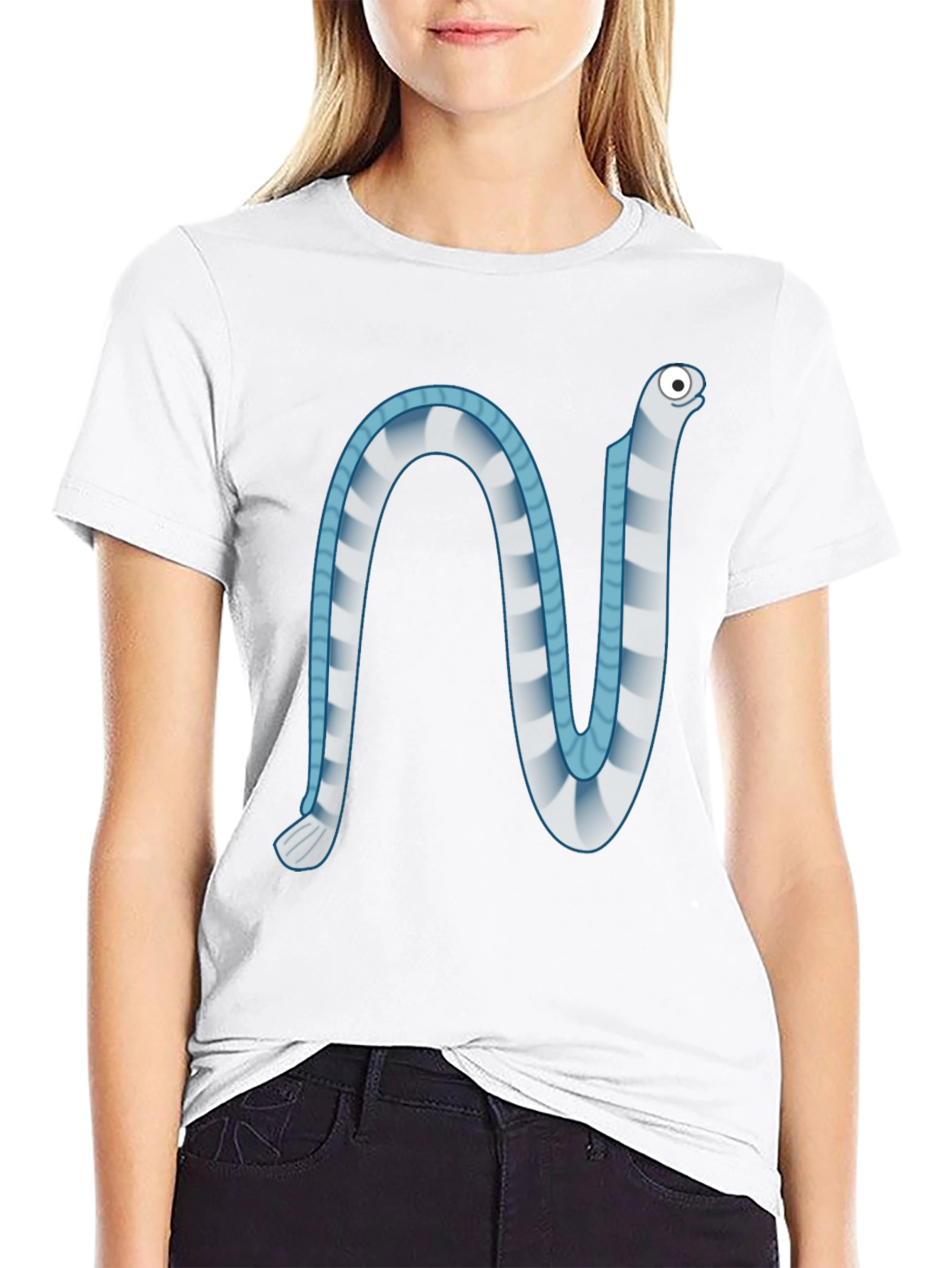 Cartoon Snake Graphic T-Shirt