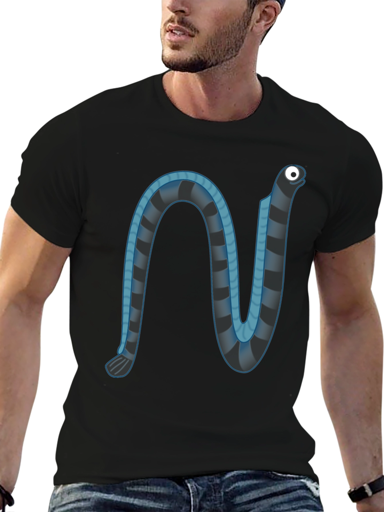 Cartoon Snake Graphic T-Shirt