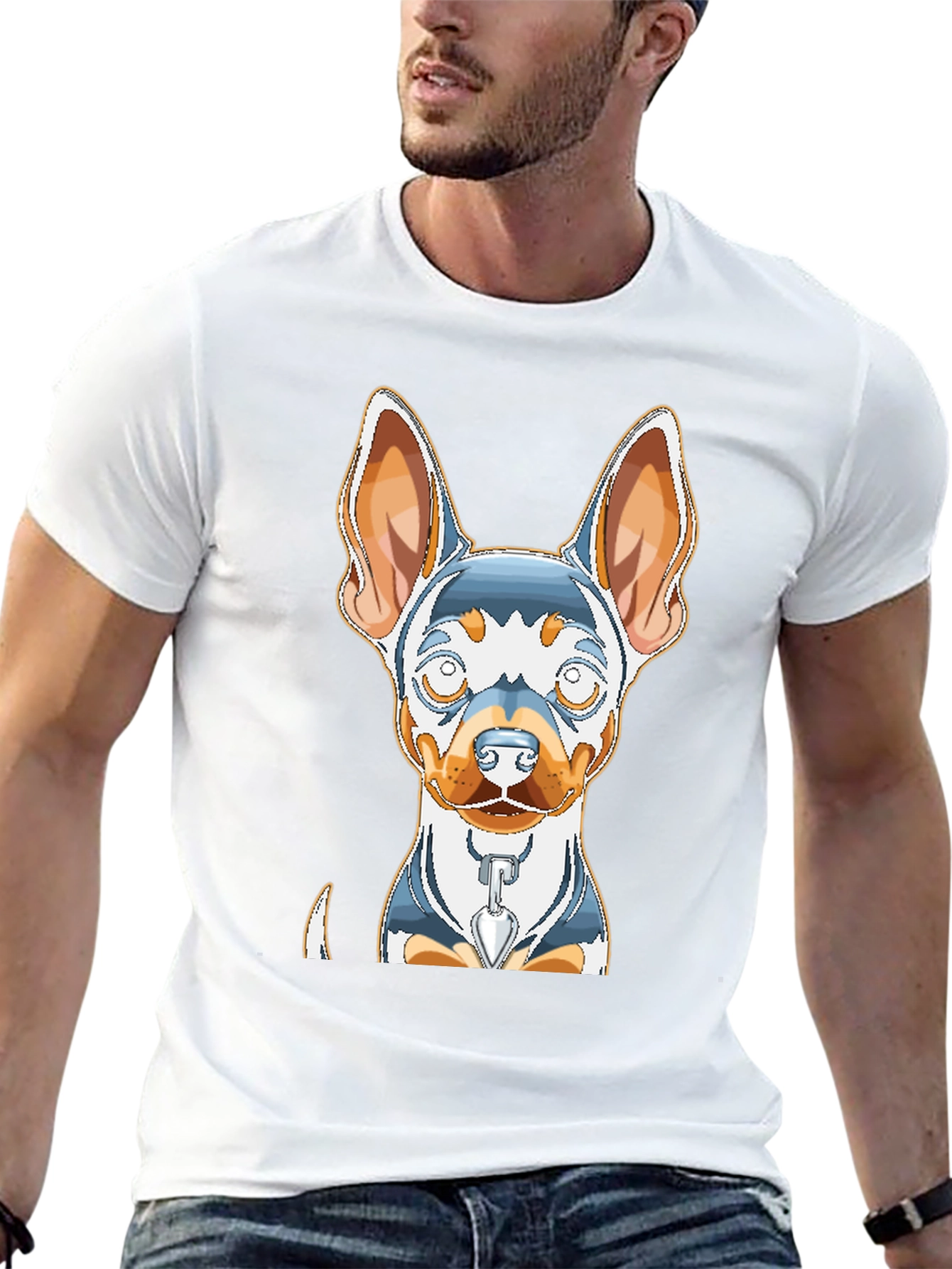 Dog Graphic Print Tee