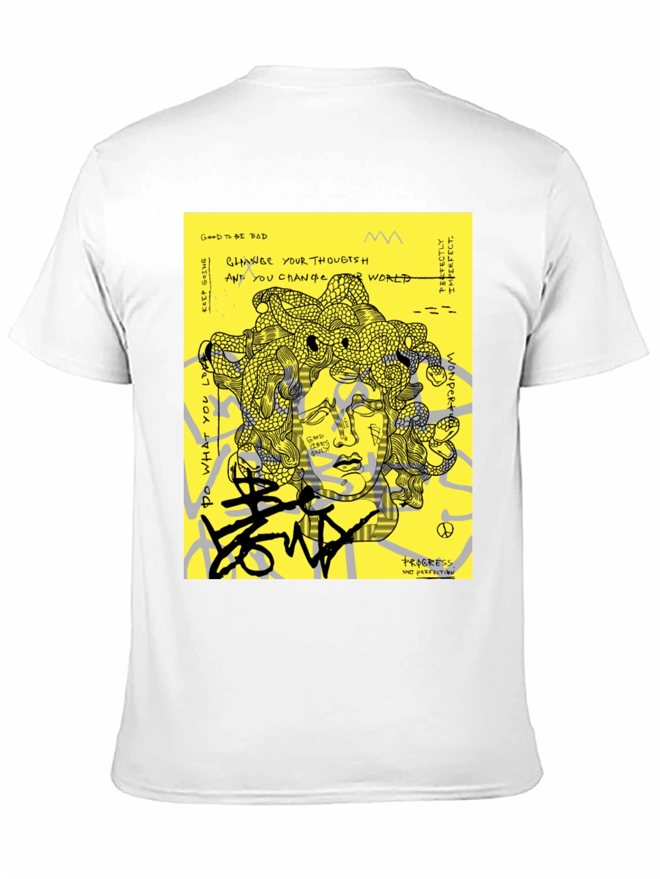 Medusa Graphic Print Black T-Shirt